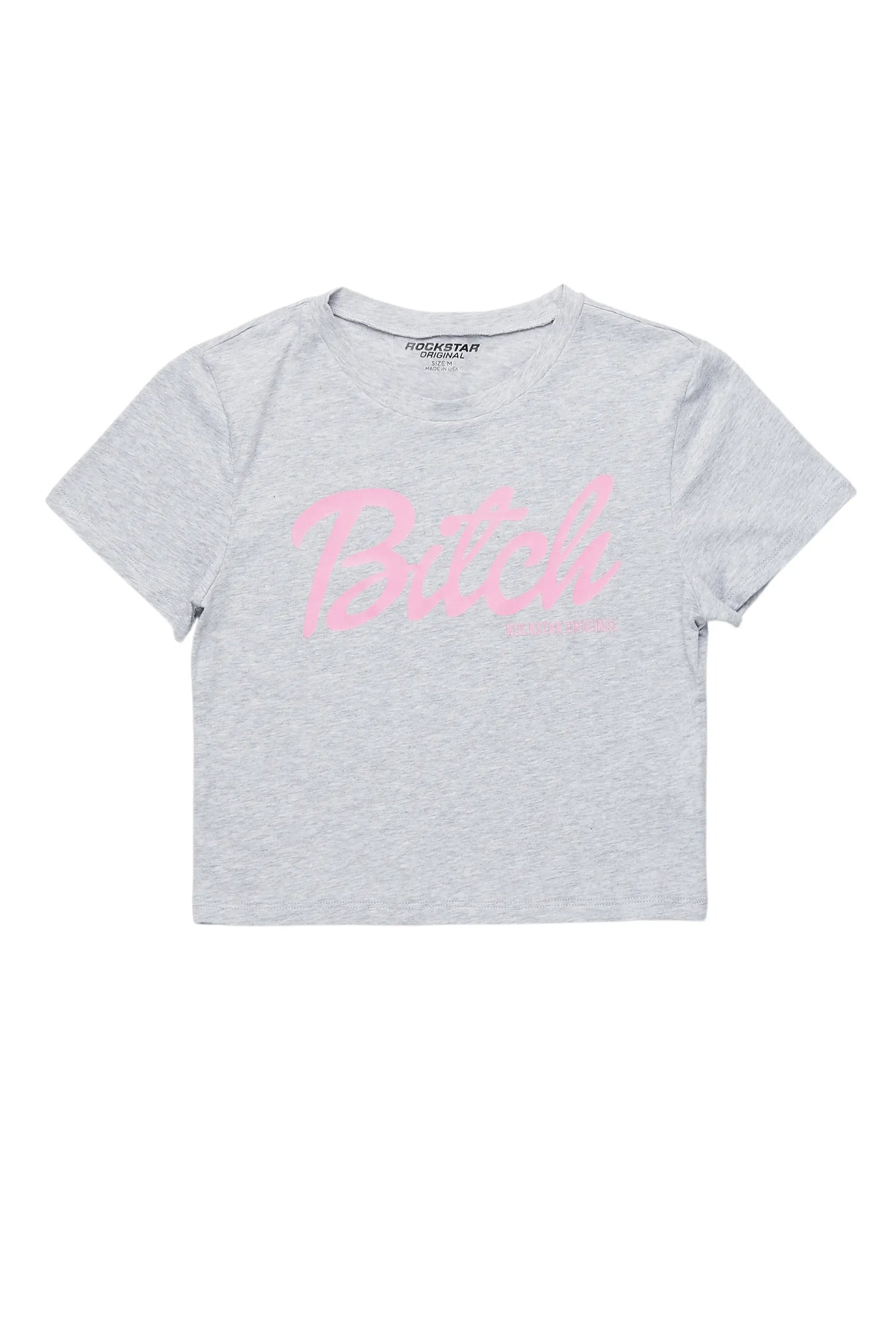 Laressa Heather Grey Crop T-Shirt
