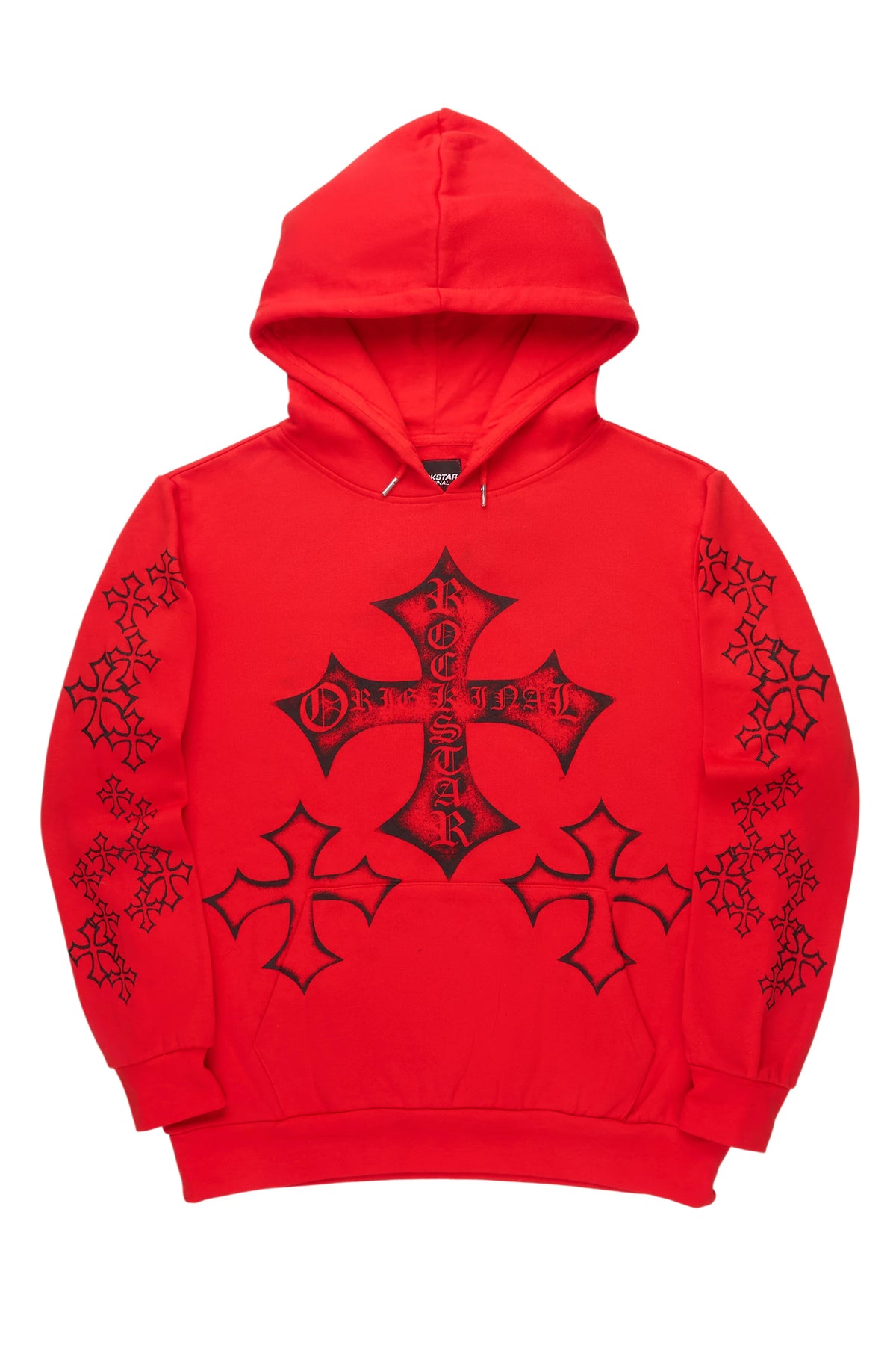 Marzion Red/Black Graphic Hoodie