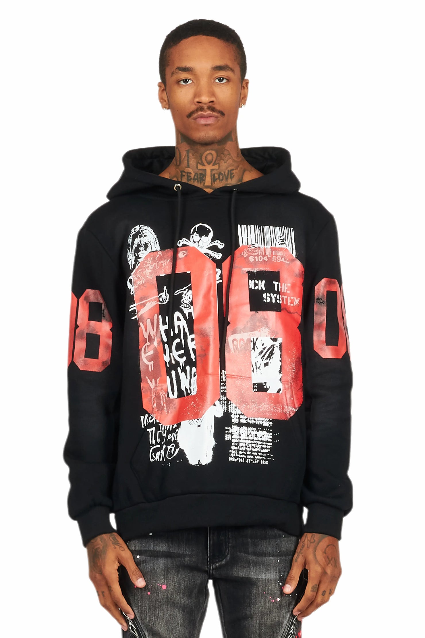 Grill Black Graphic Hoodie