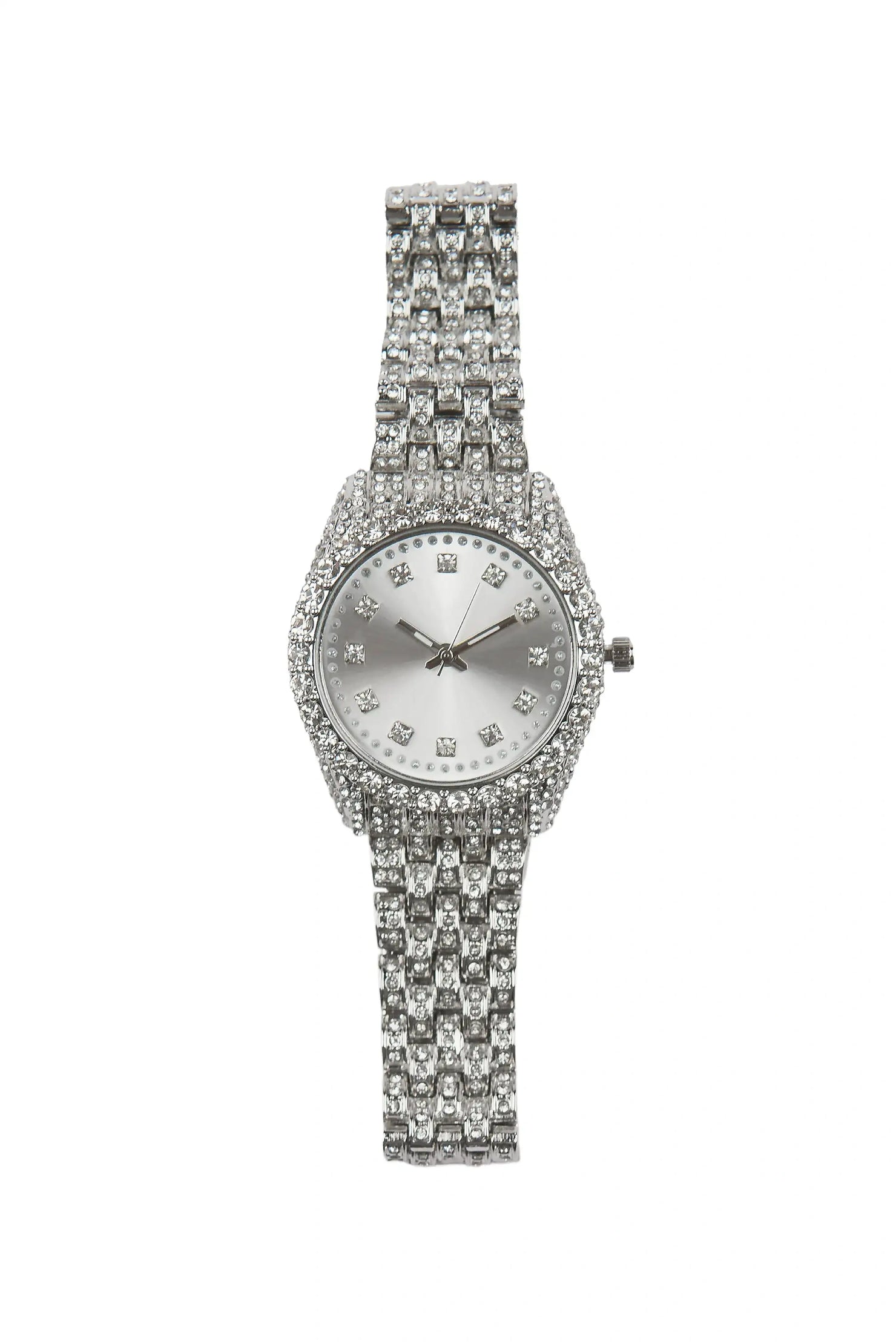 Ishani Silver Crystal Watch