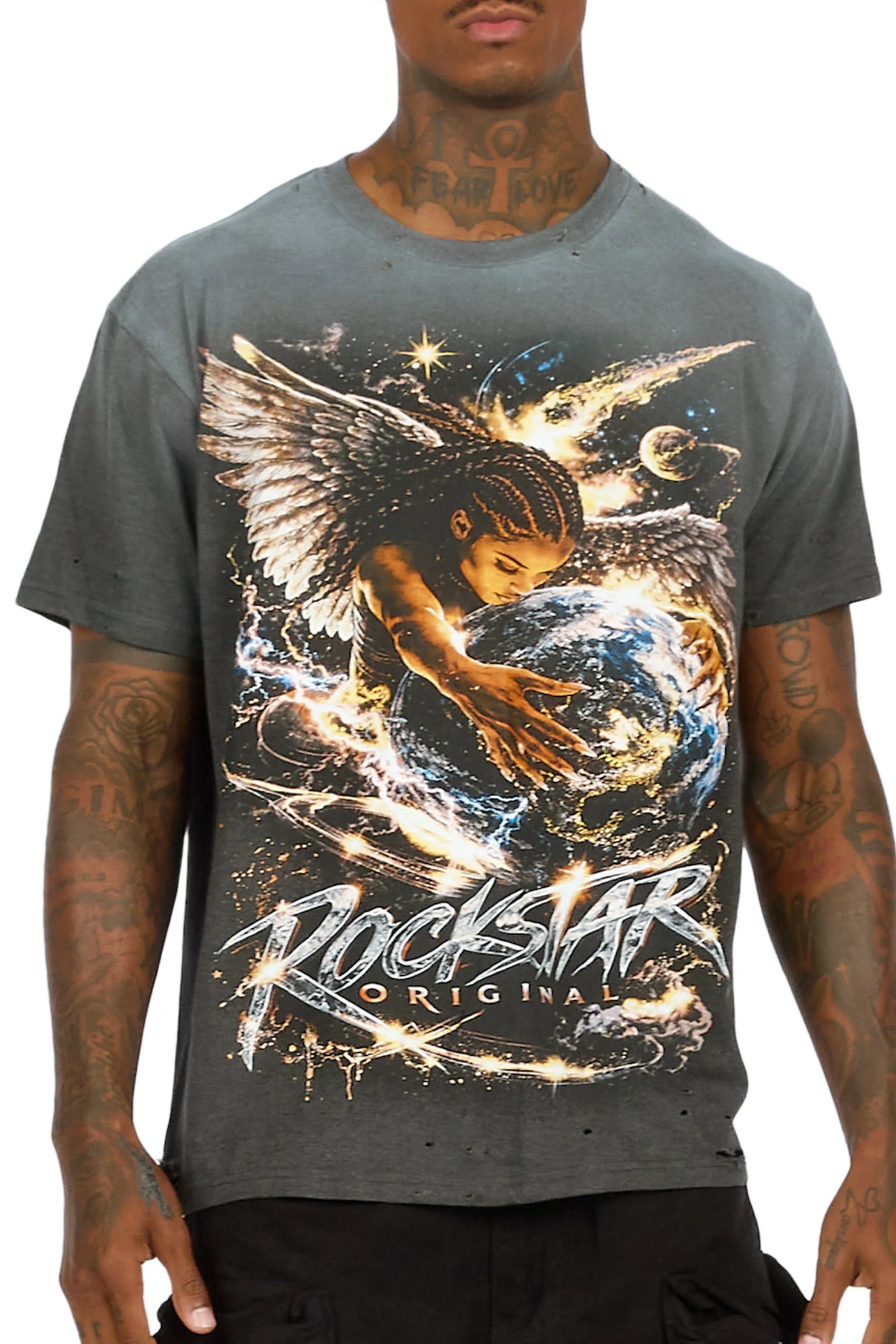 Kearney Charcoal Oversized Graphic T-Shirt