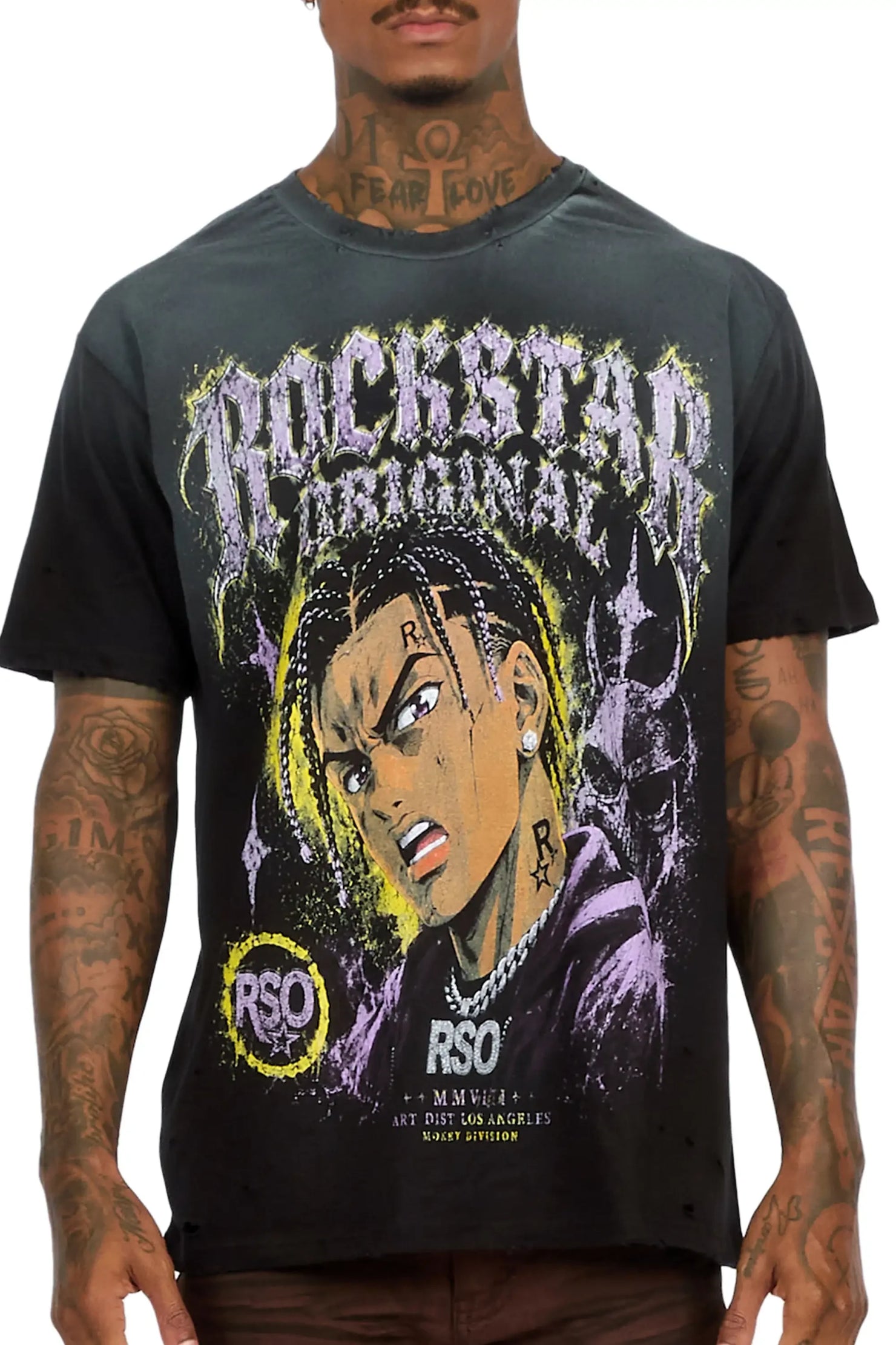 Torell Black Oversized Graphic T-Shirt
