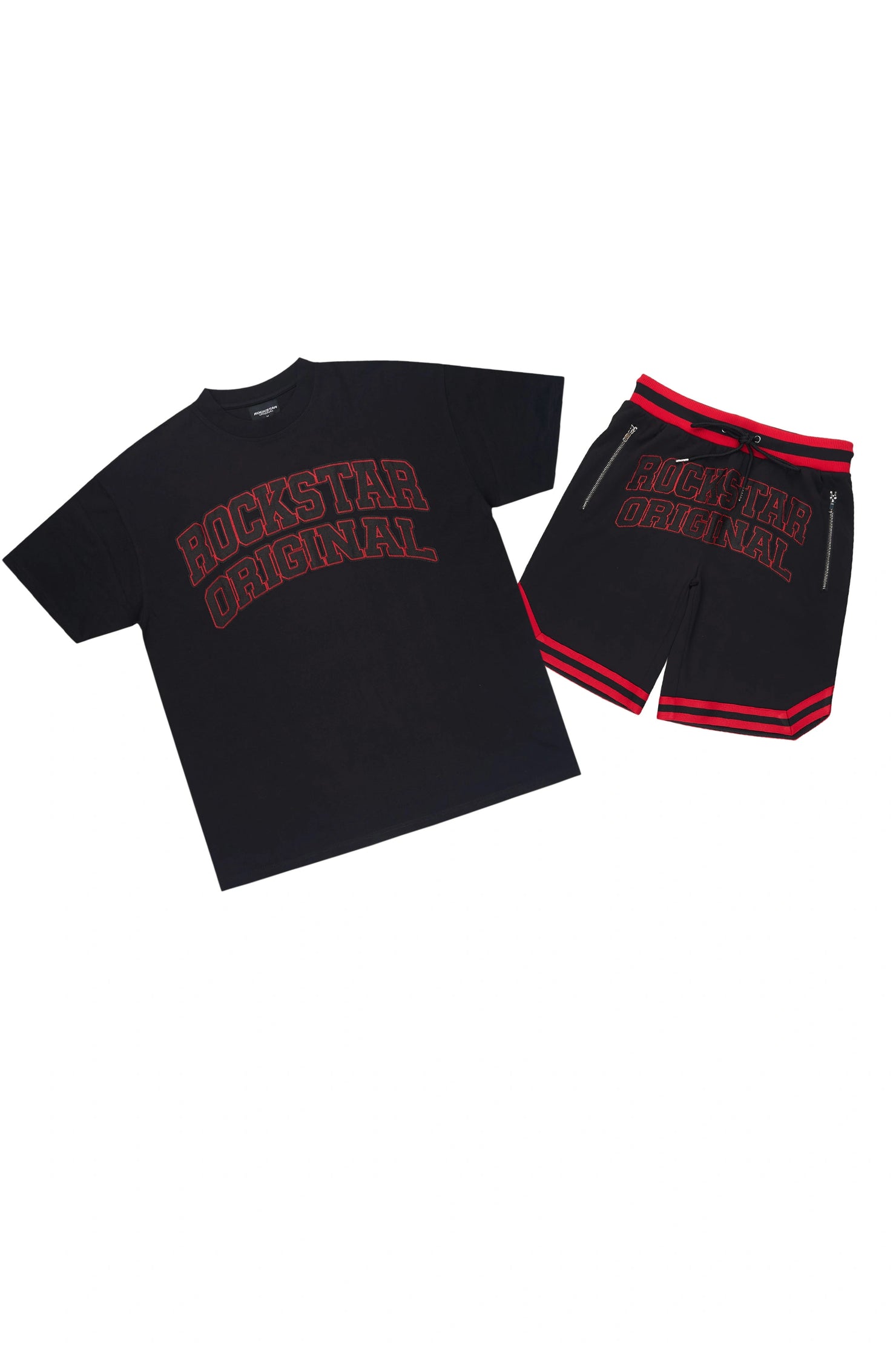 Hooper Black T-Shirt Short Set