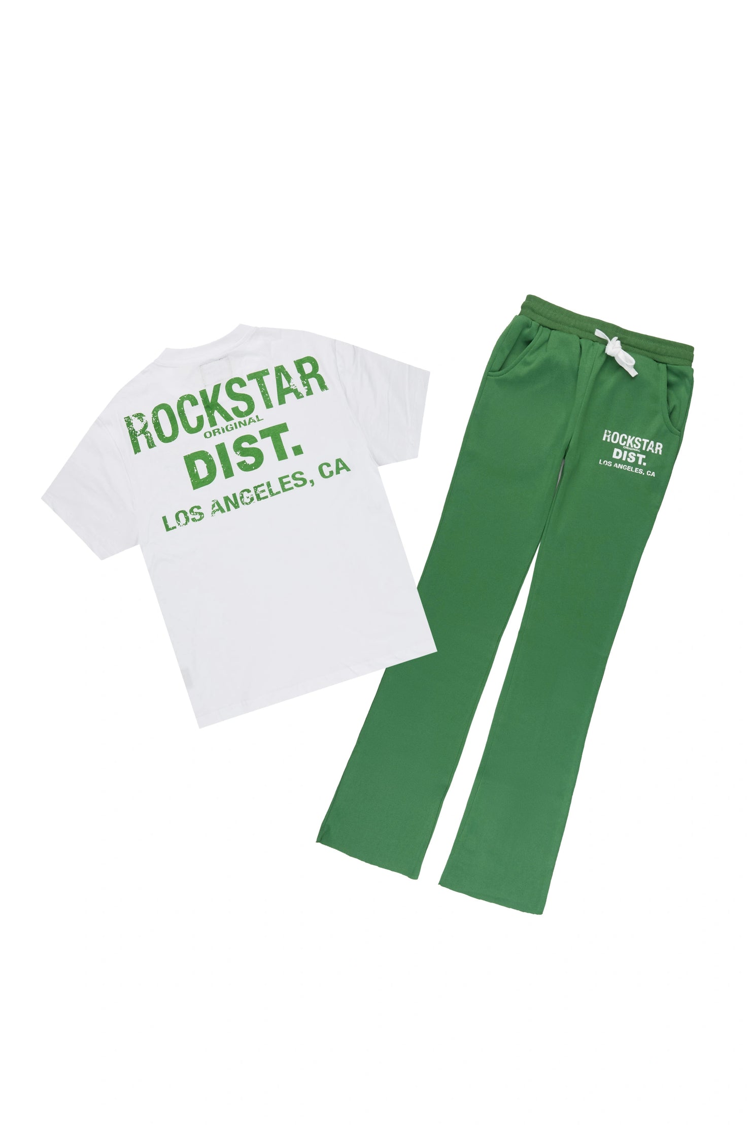 Boys Dalesio 2.0 White/Olive T-Shirt Track Set