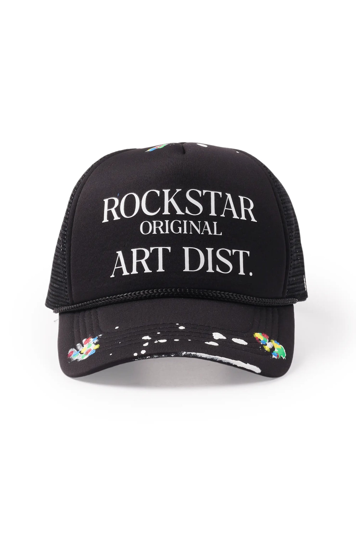Monroe Black Paint Splatter Trucker Hat