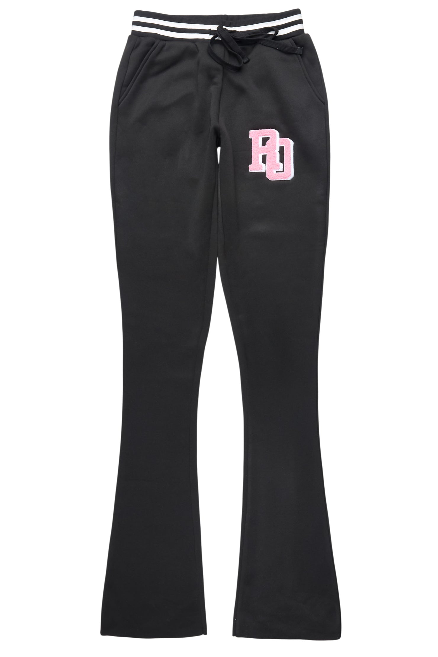 Esmeralda Black Super Stacked Track Pant
