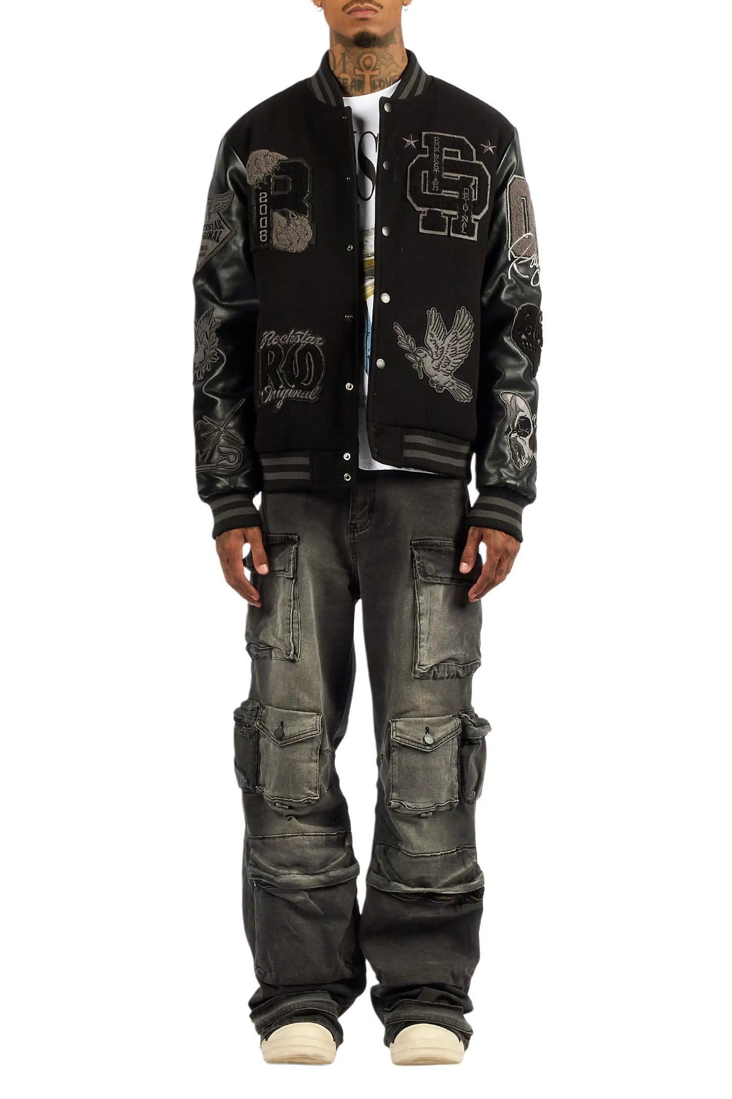 Mahesh Dark Grey Baggy Cargo Jean