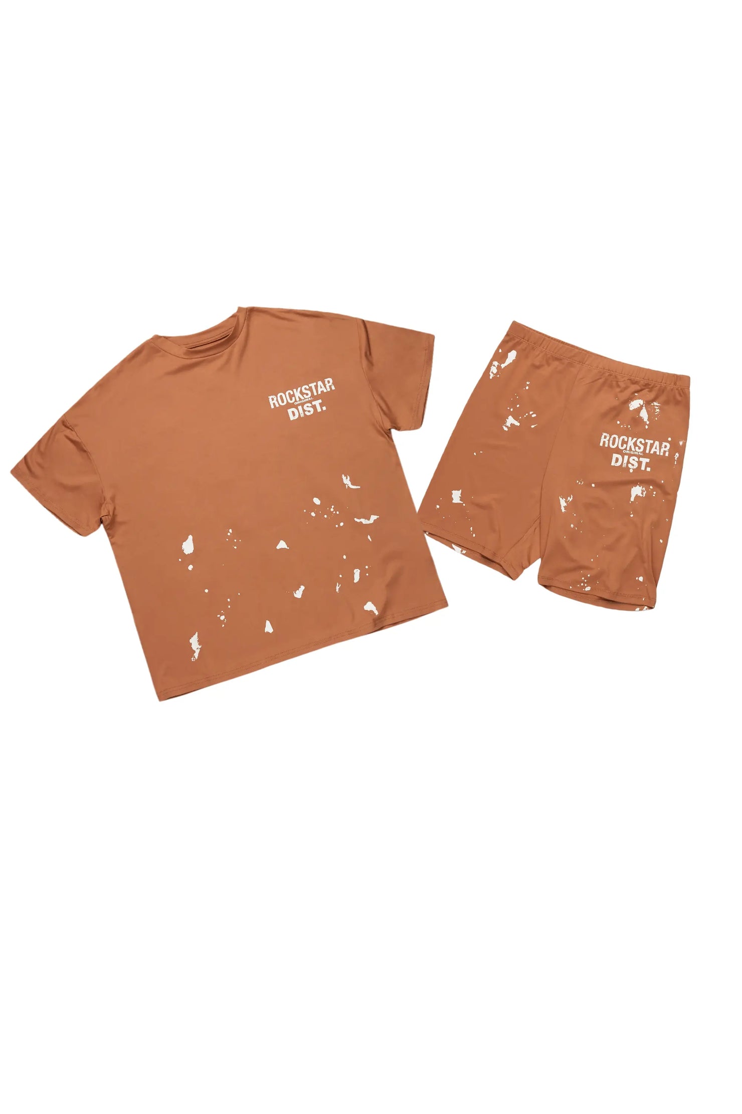 Living For It Tan Bike Short Set