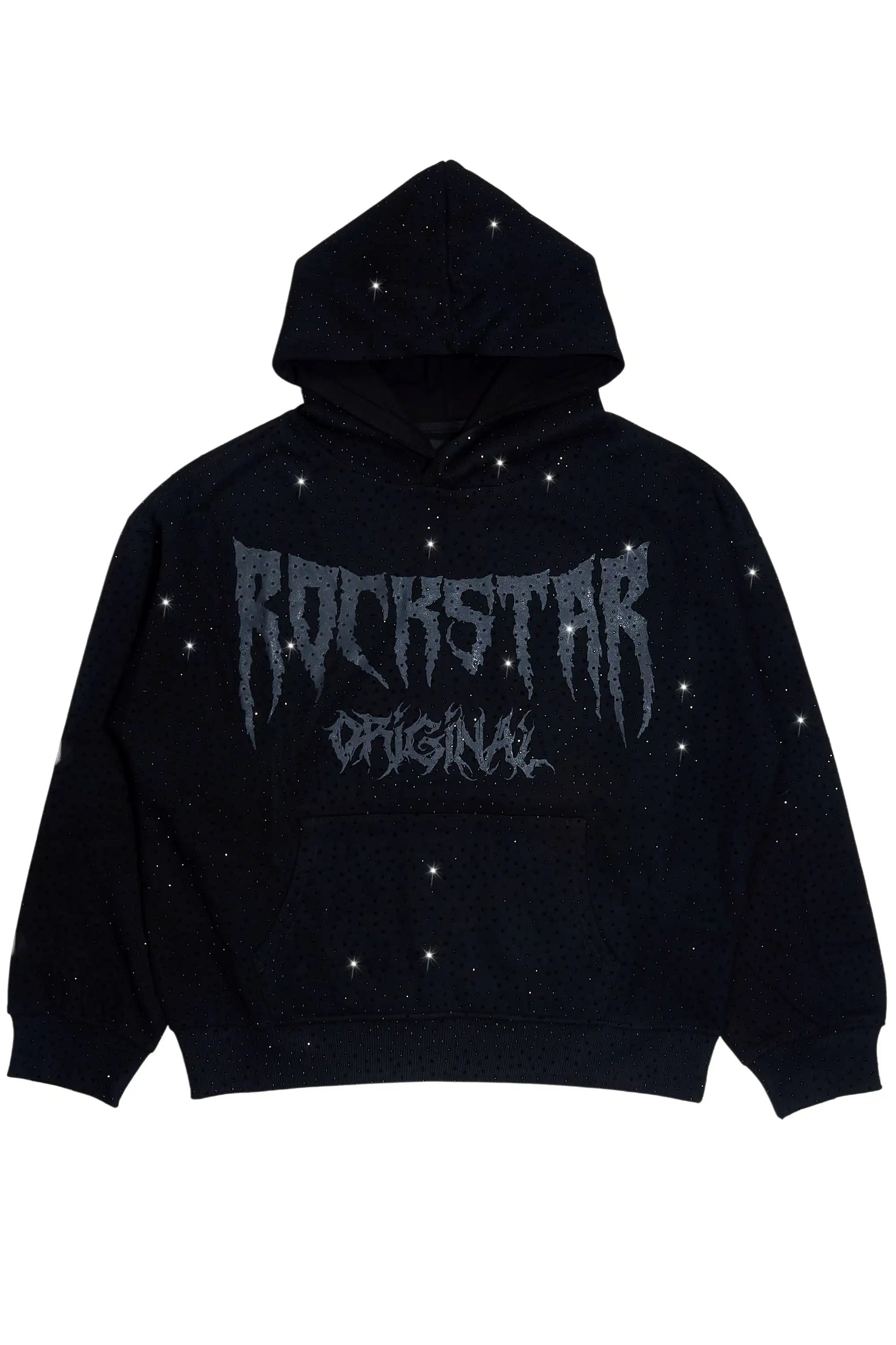 Andreas Black Rhinestone Hoodie