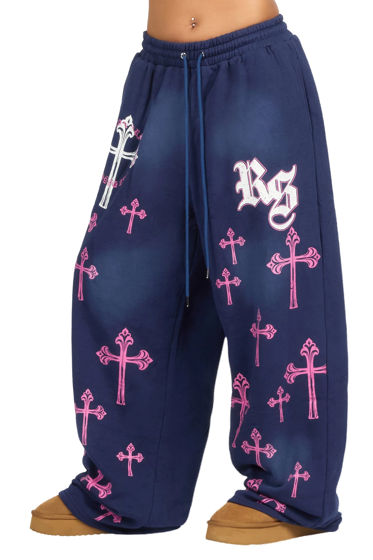 Tonnea Navy Baggy Fit Track Pant