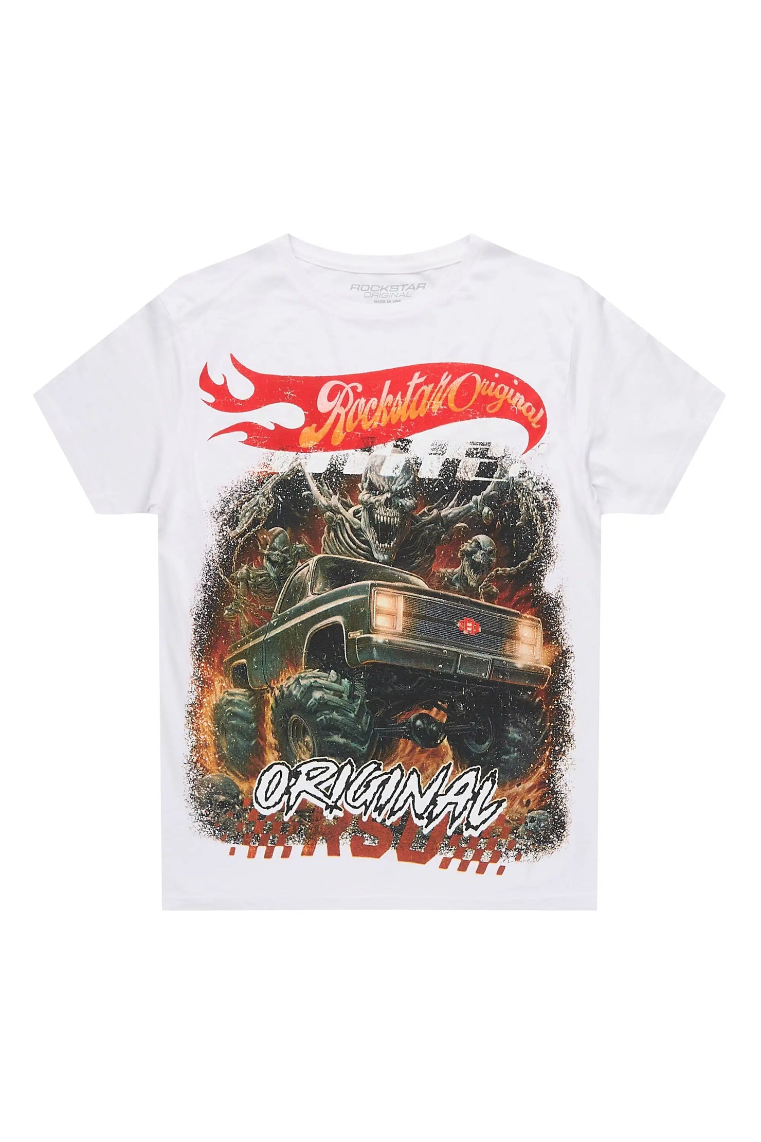 Boys Dreamer White Graphic T-Shirt