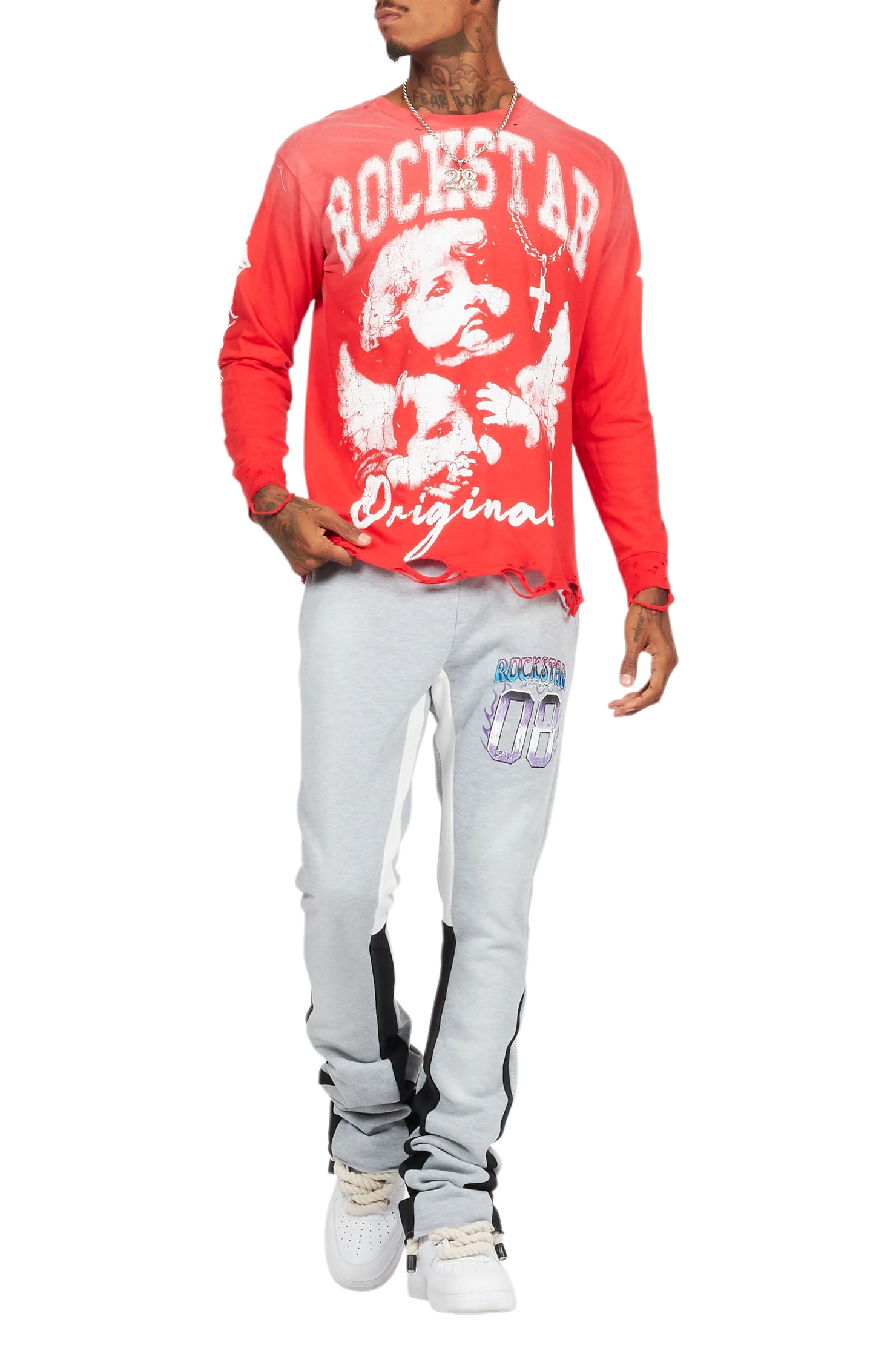 Deiter Red Long Sleeve Graphic T-Shirt