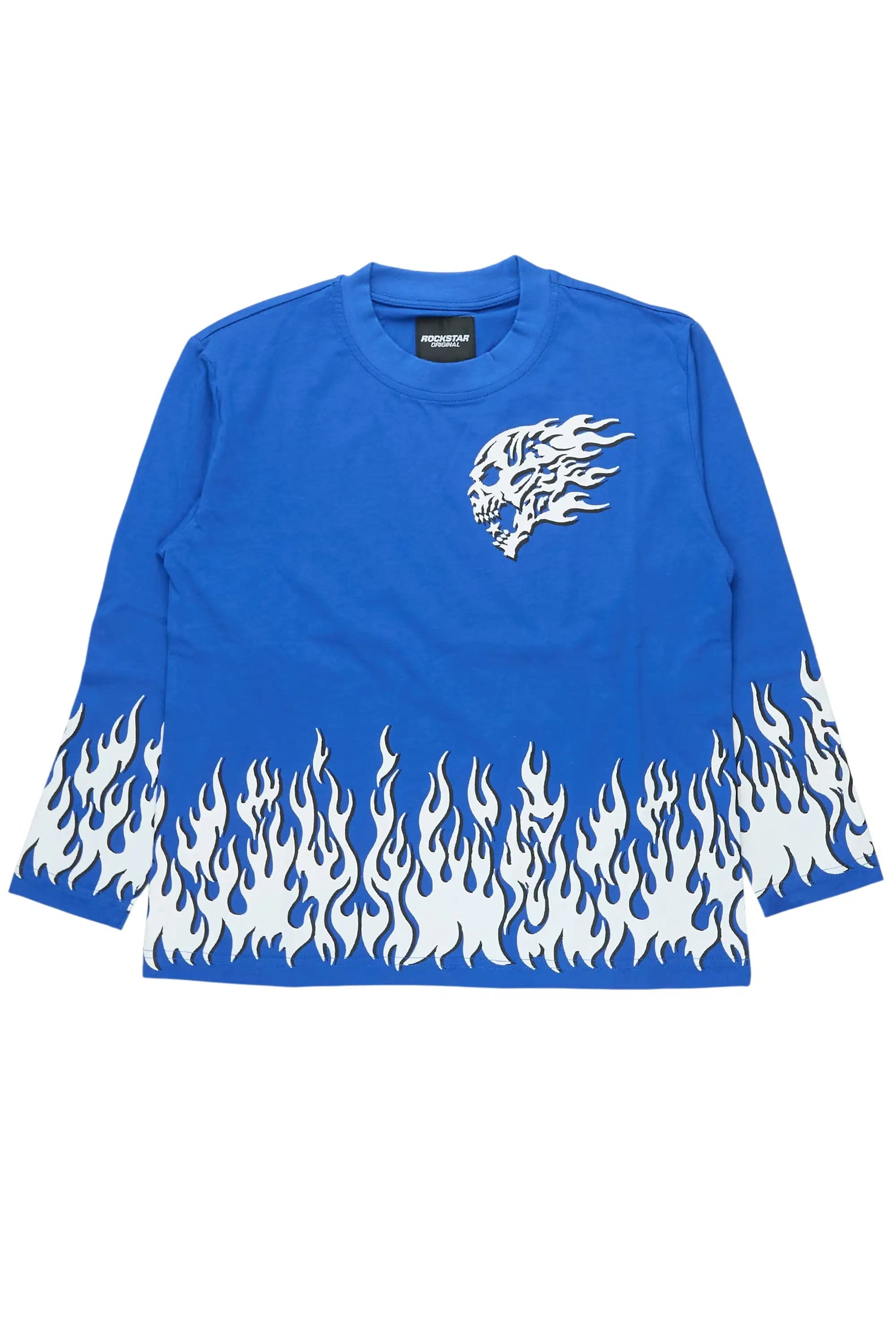 Boys Bubble Royal Blue Long Sleeve Graphic T-Shirt