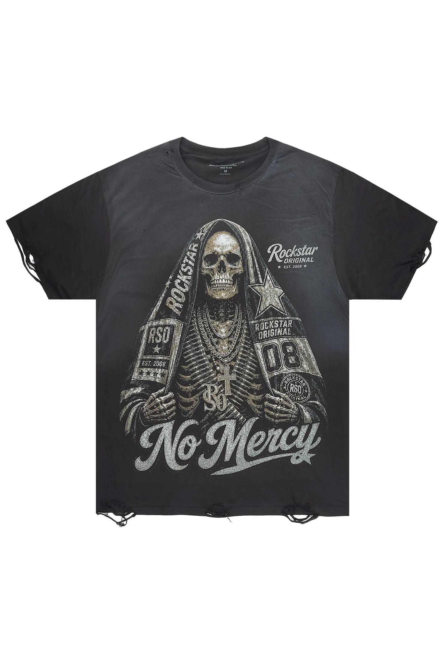 Inclemens Black Oversized Graphic T-Shirt