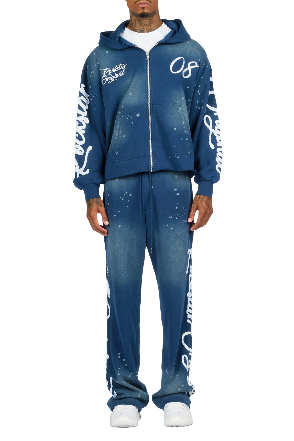 Hanif Navy Hoodie/Straight Pant Track Set