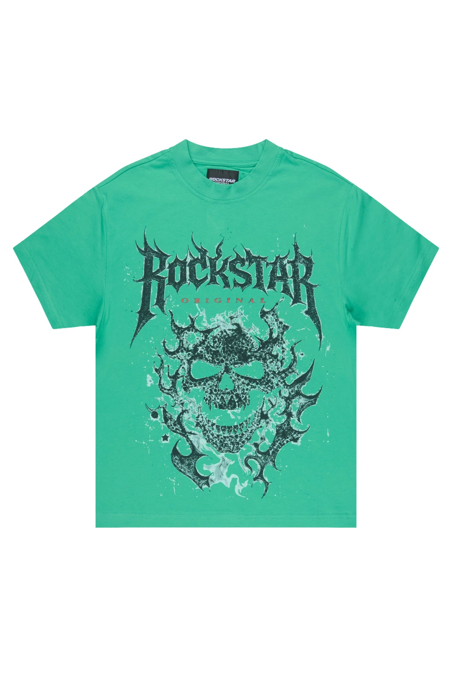 Boys Skully Green Graphic T-Shirt