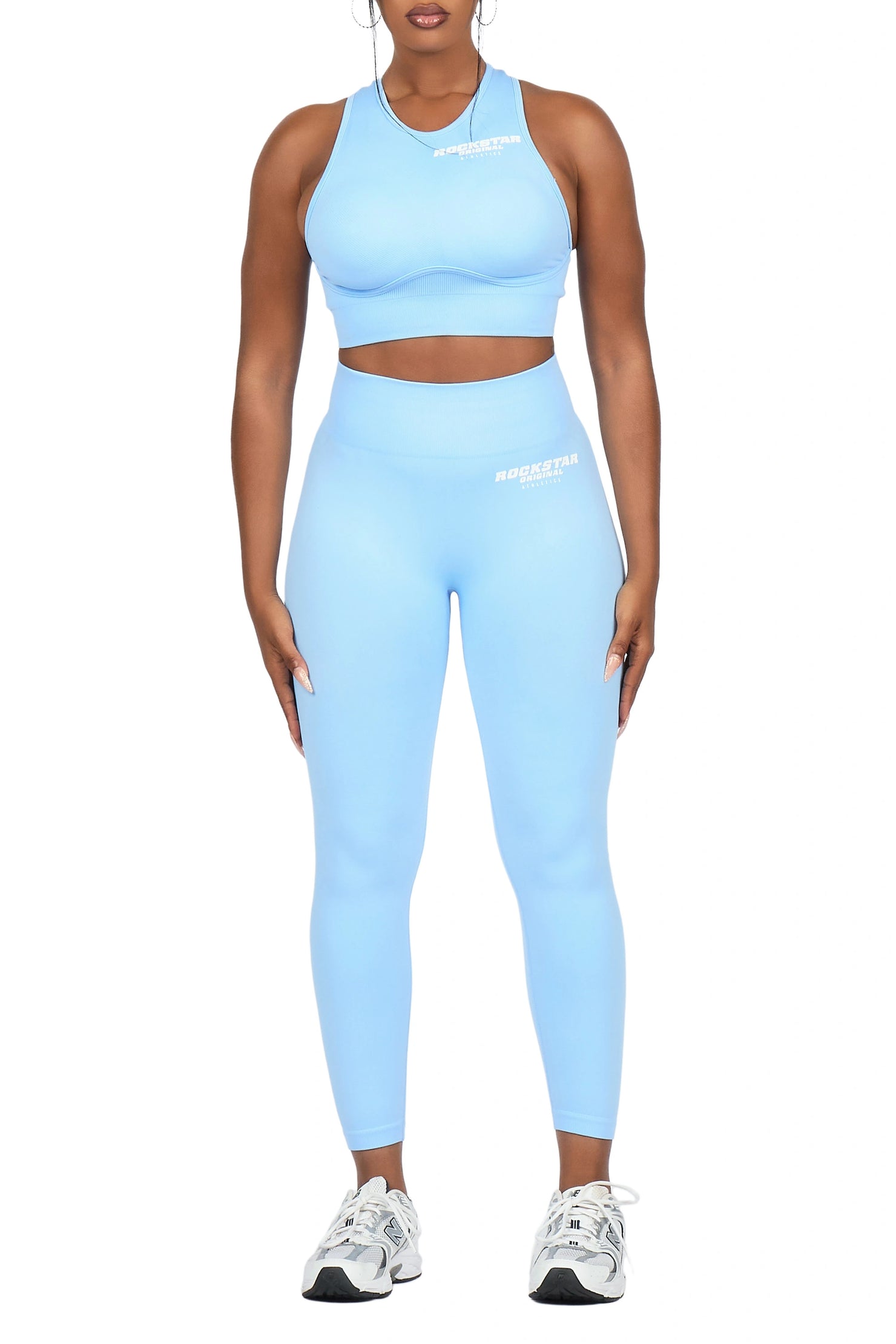 Brevyn Blue Tank Active Legging Set