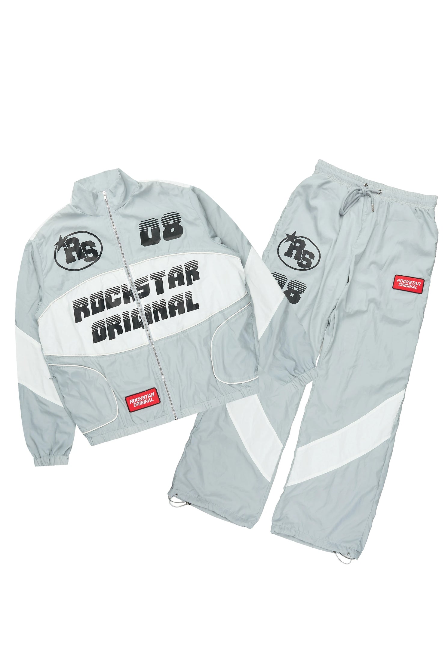 Wayra Grey Windbreaker Baggy Fit Track Set