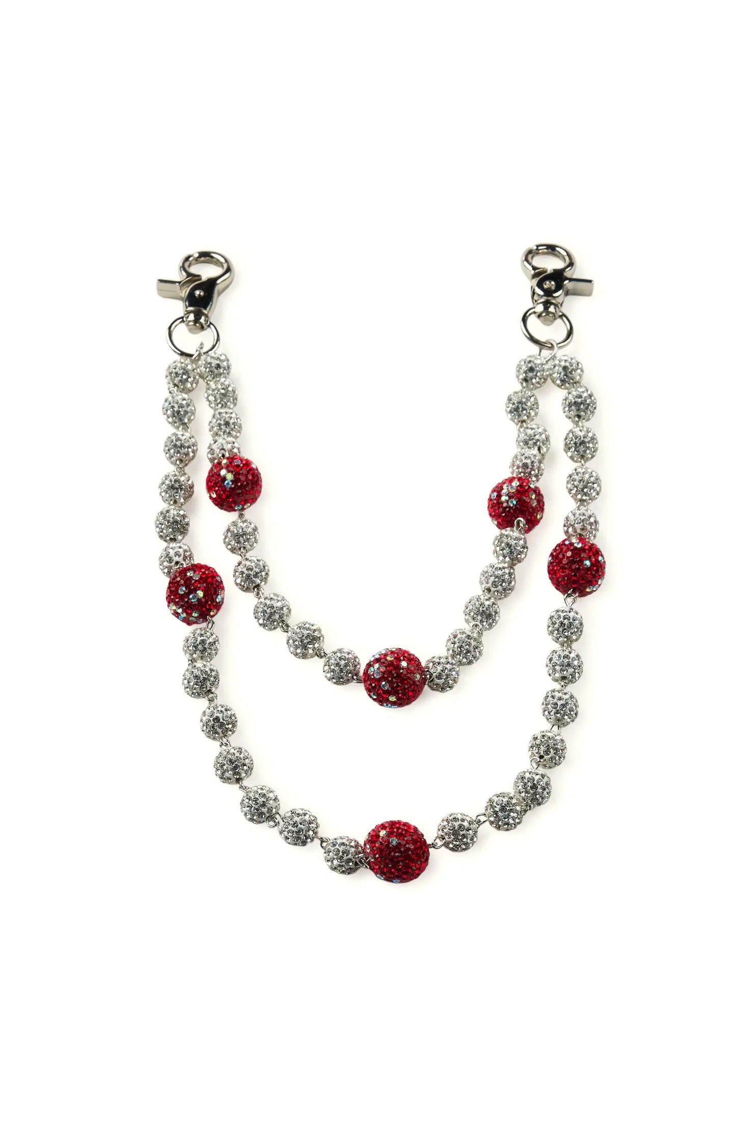 Baller White/Red Wallet Chain