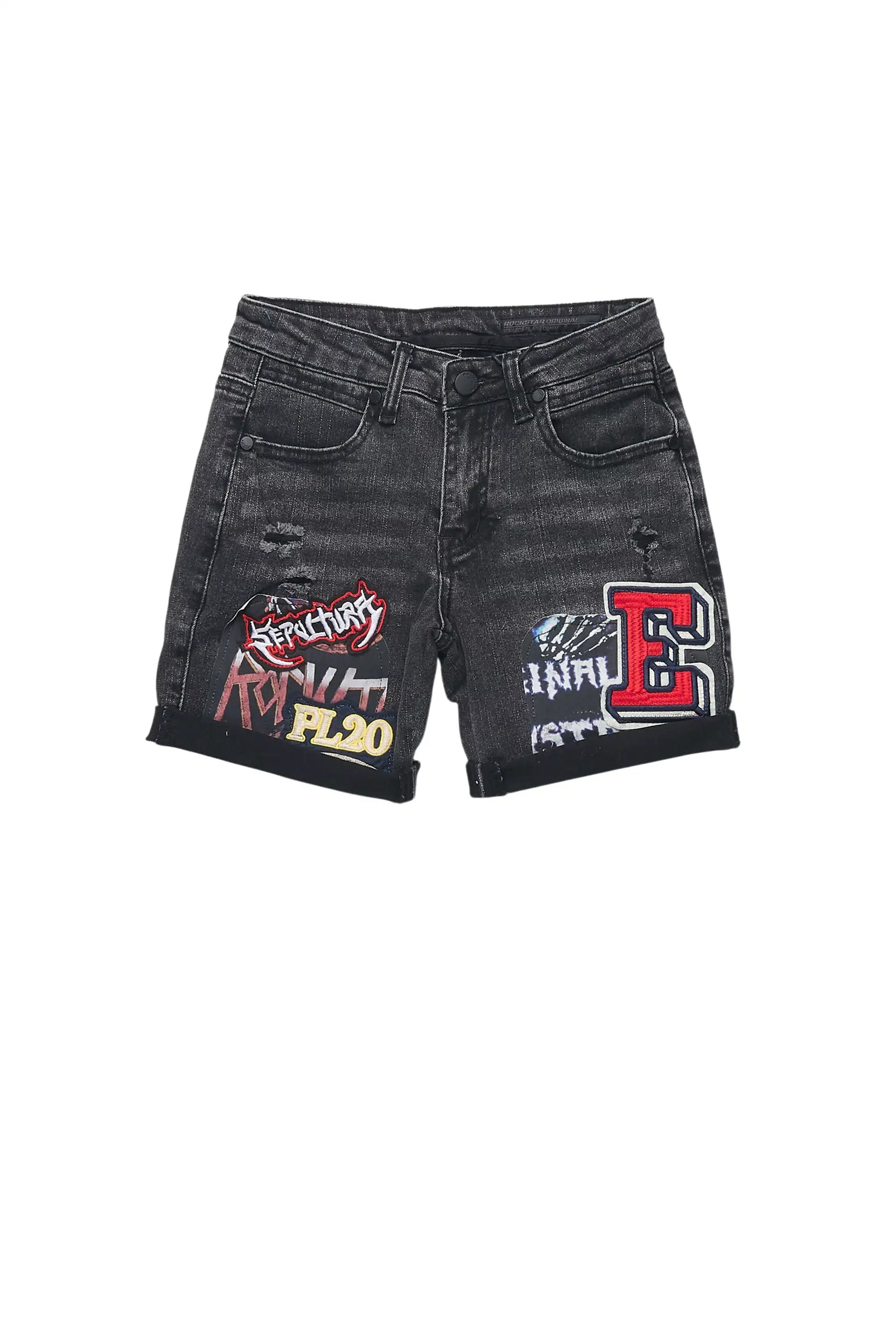 Boys Espen Black Denim Short