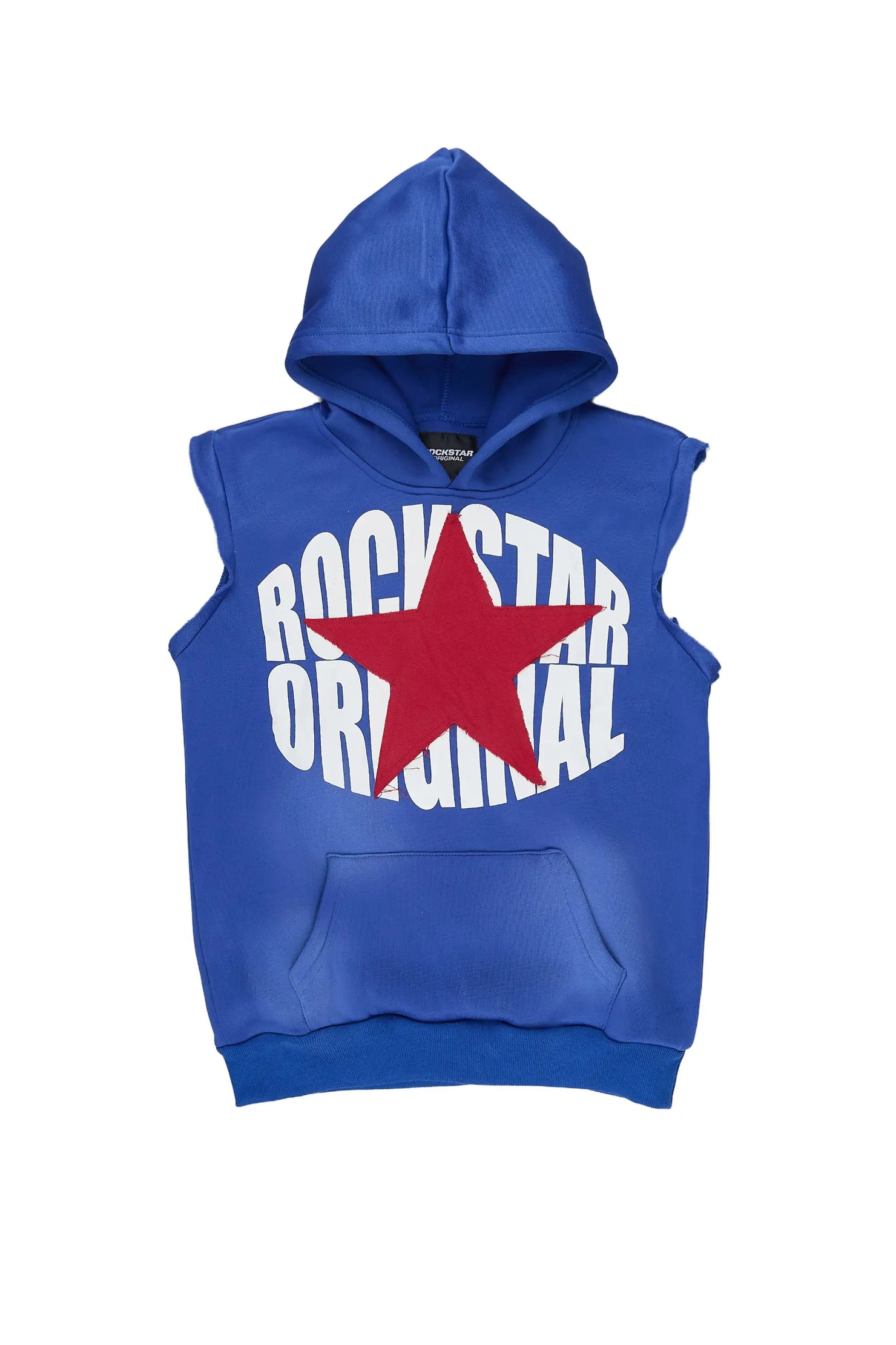 Boys States Royal Blue Cut Sleeve Hoodie