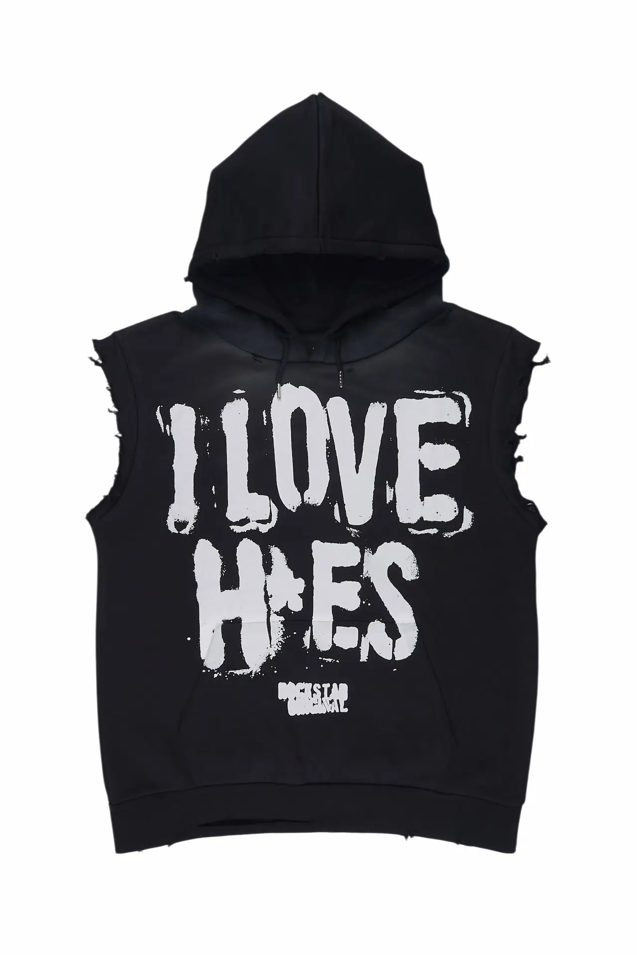 Banyan Black Cut Sleeve Hoodie