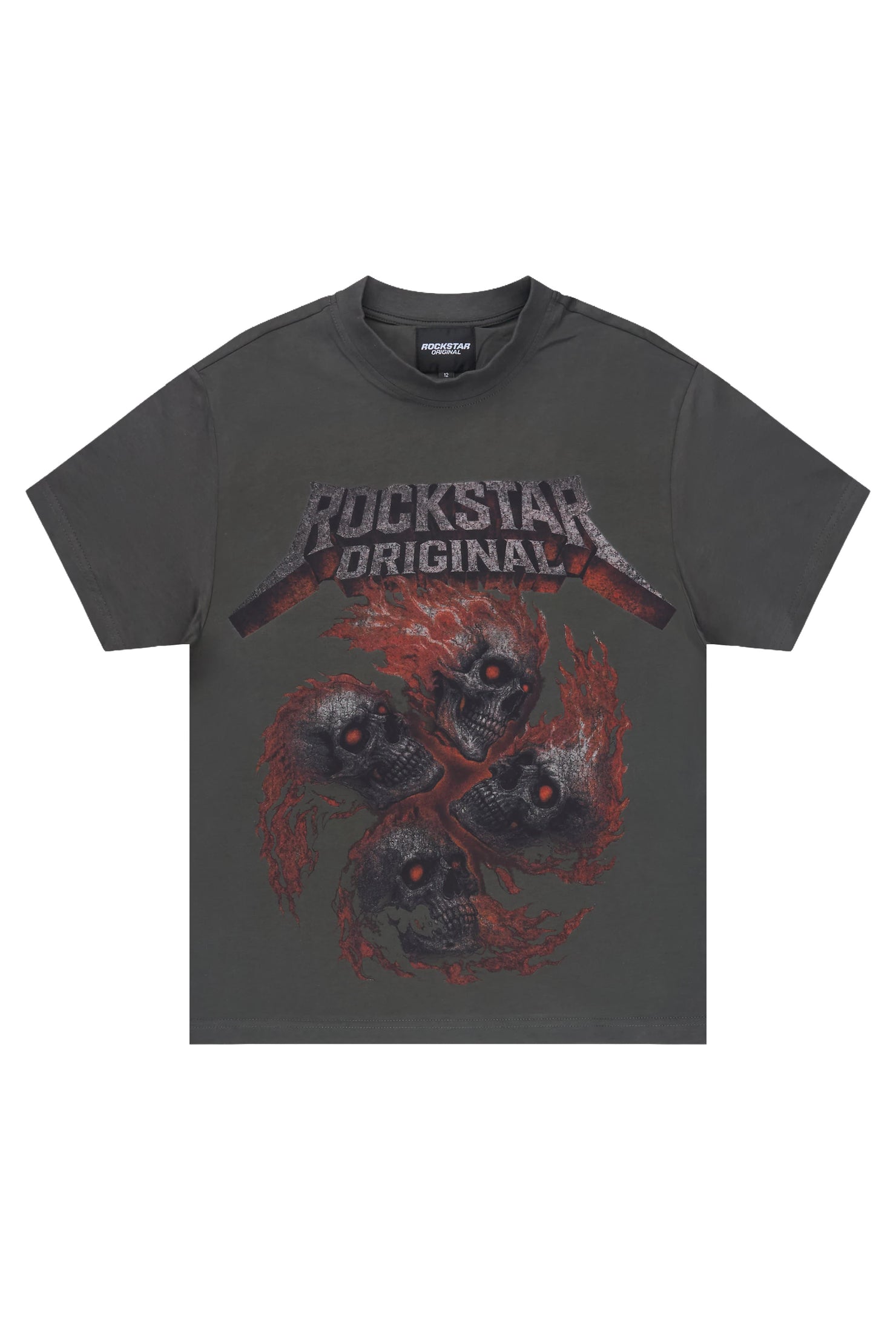 Boys Cayson Charcoal Graphic T-Shirt