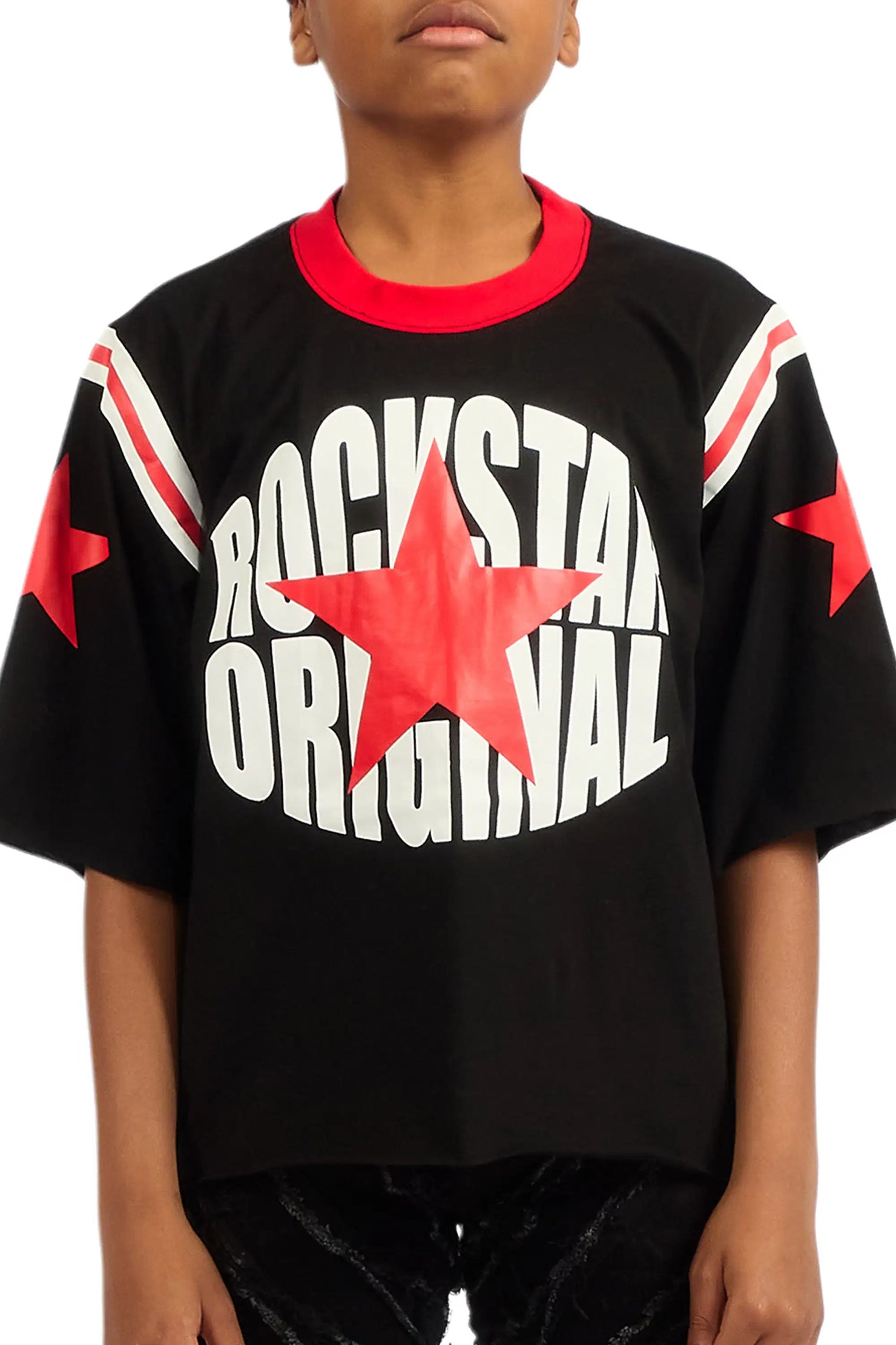 Boys States Black/Red Jersey Tee