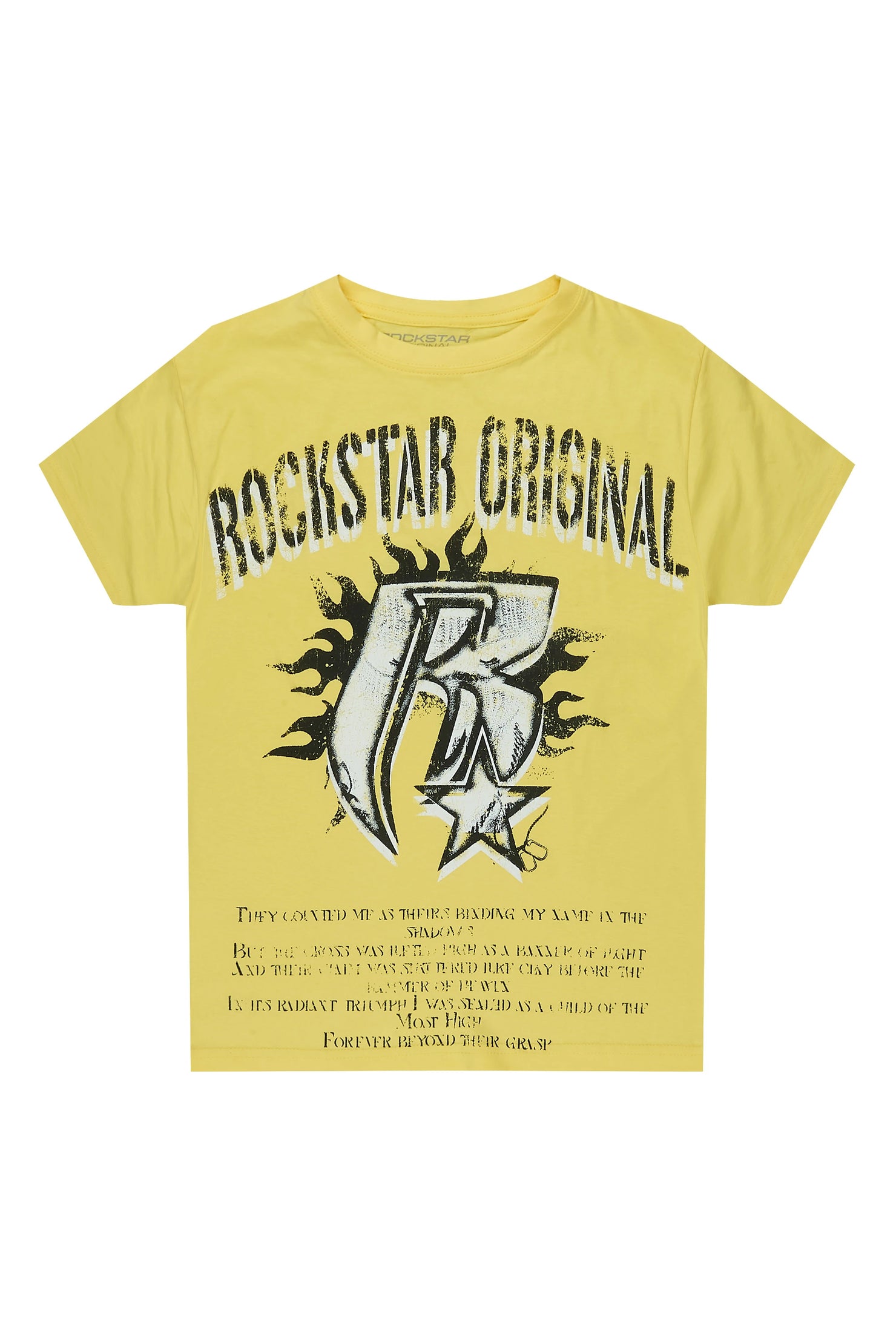 Boys True Light Yellow Graphic T-Shirt