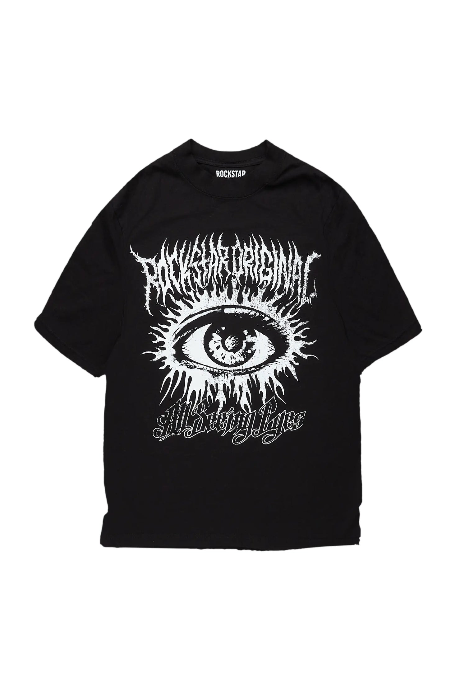 All Seeing Eyes Black Oversized T-Shirt