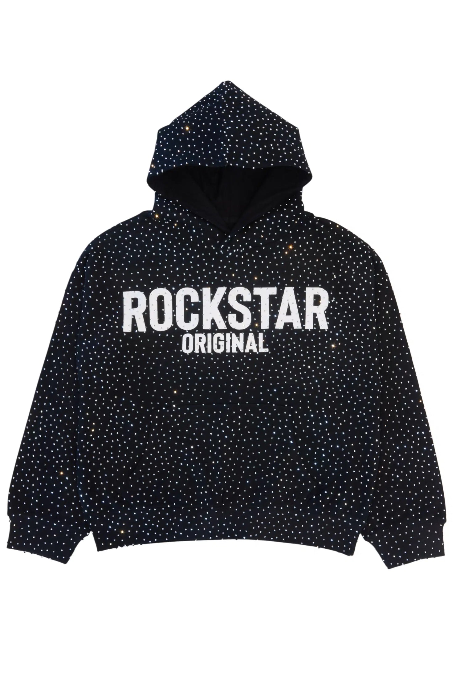Crystiqa Black/White Rhinestone Hoodie