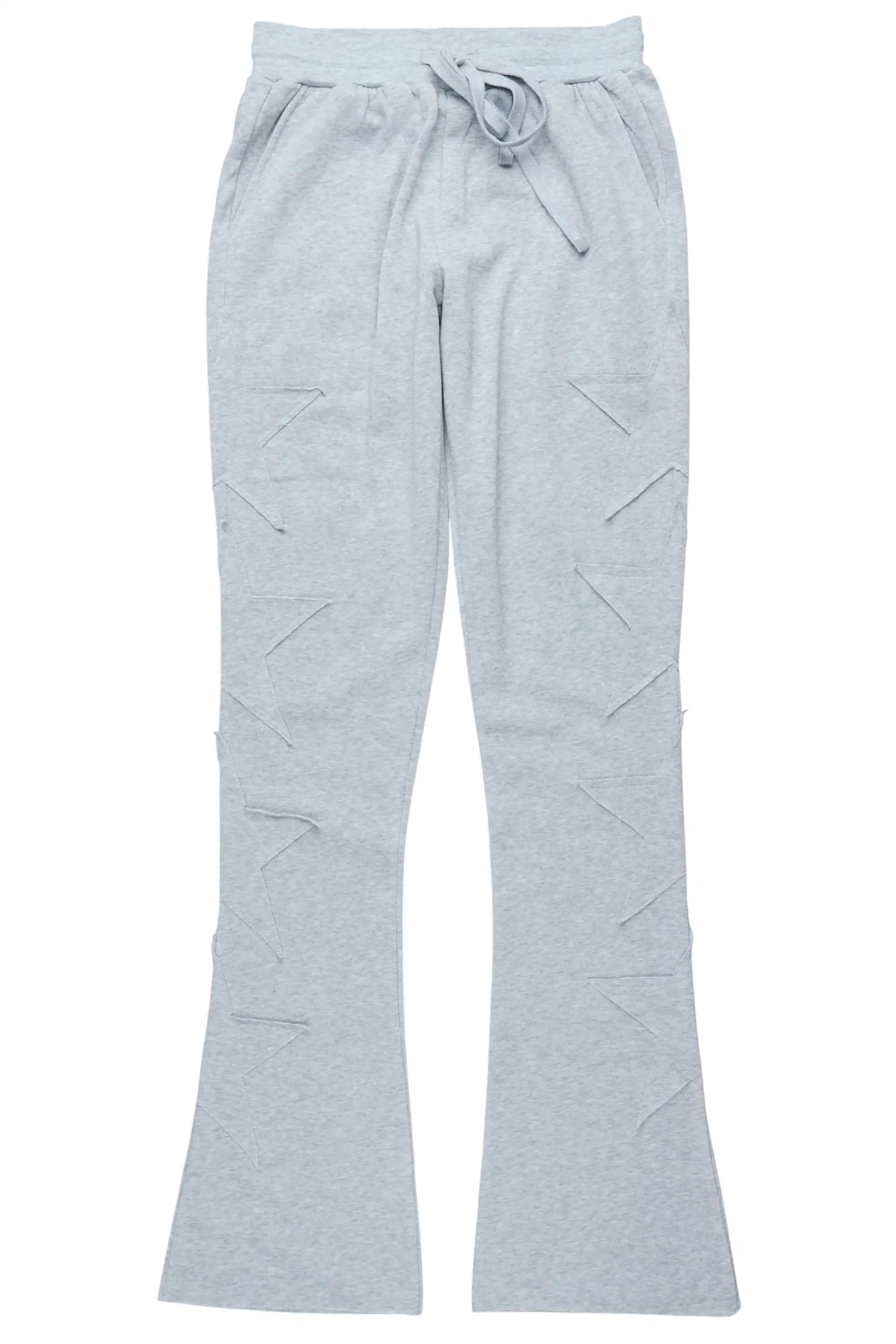 Sinayah Heather Grey Stacked Track Pant