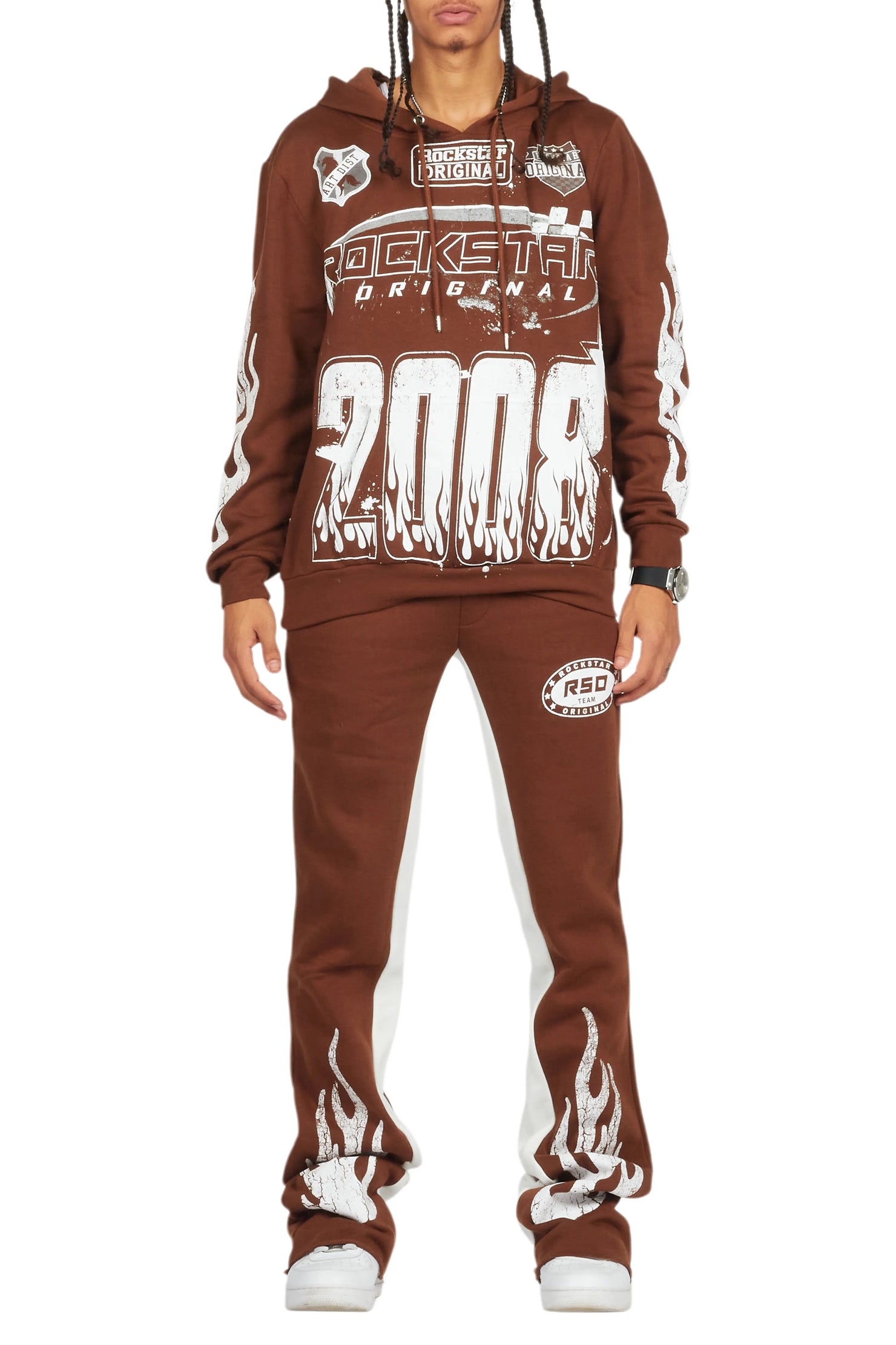 Amos Brown Hoodie/Baggy Track Pant Set