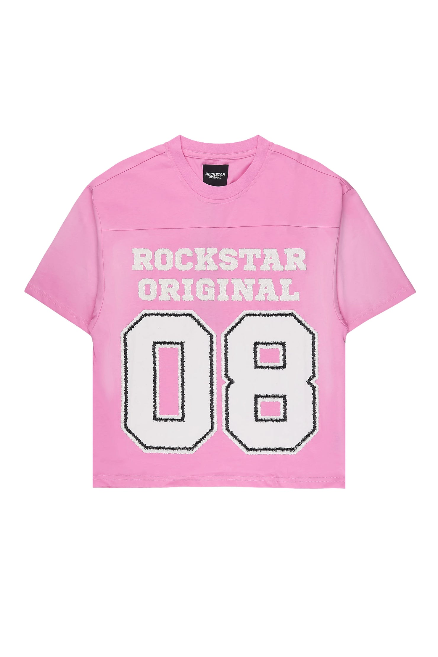 Latoyia Pink 3/4 Boxy Crop Tee Shirt