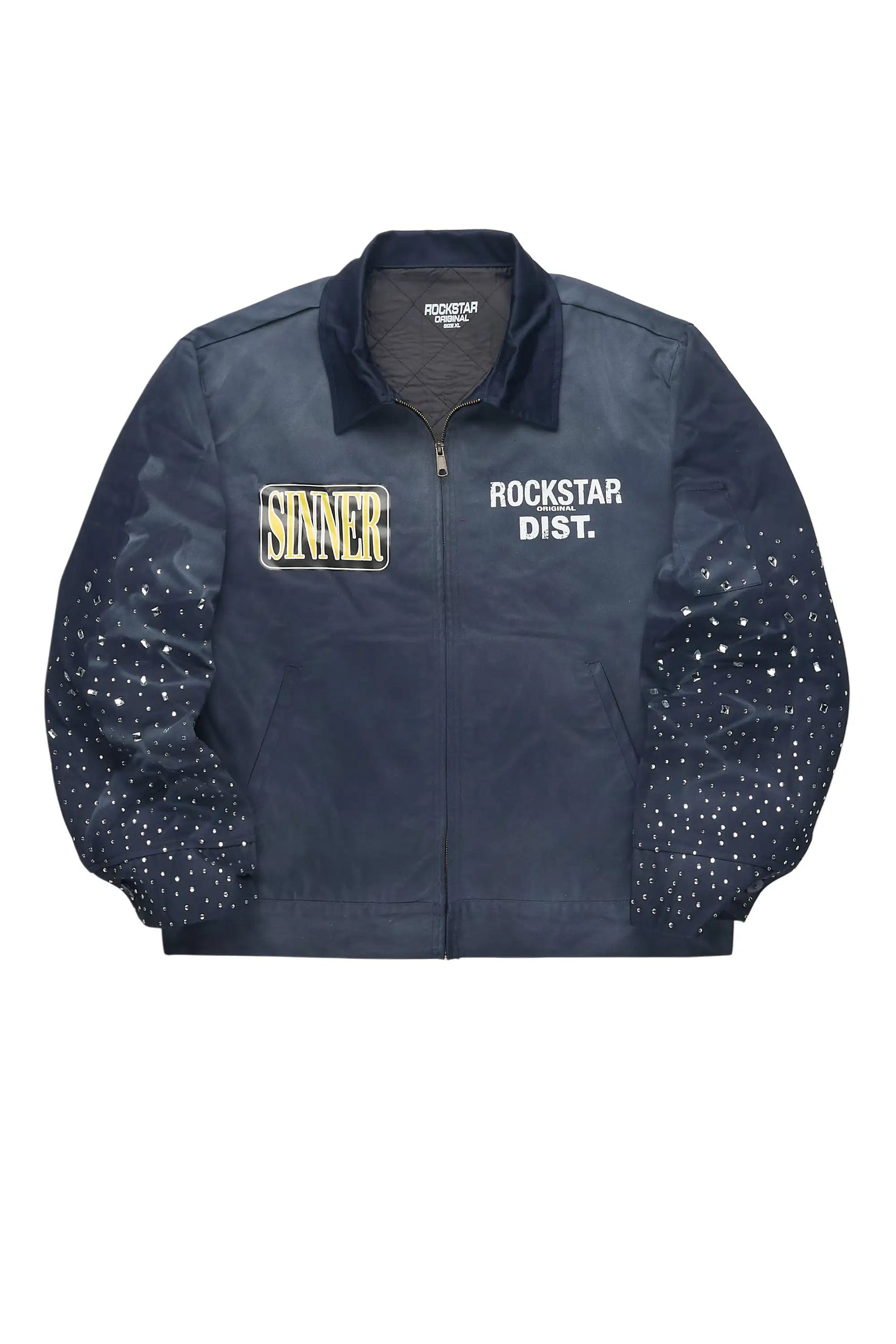 Traval Navy Rhinestone Workman Jacket