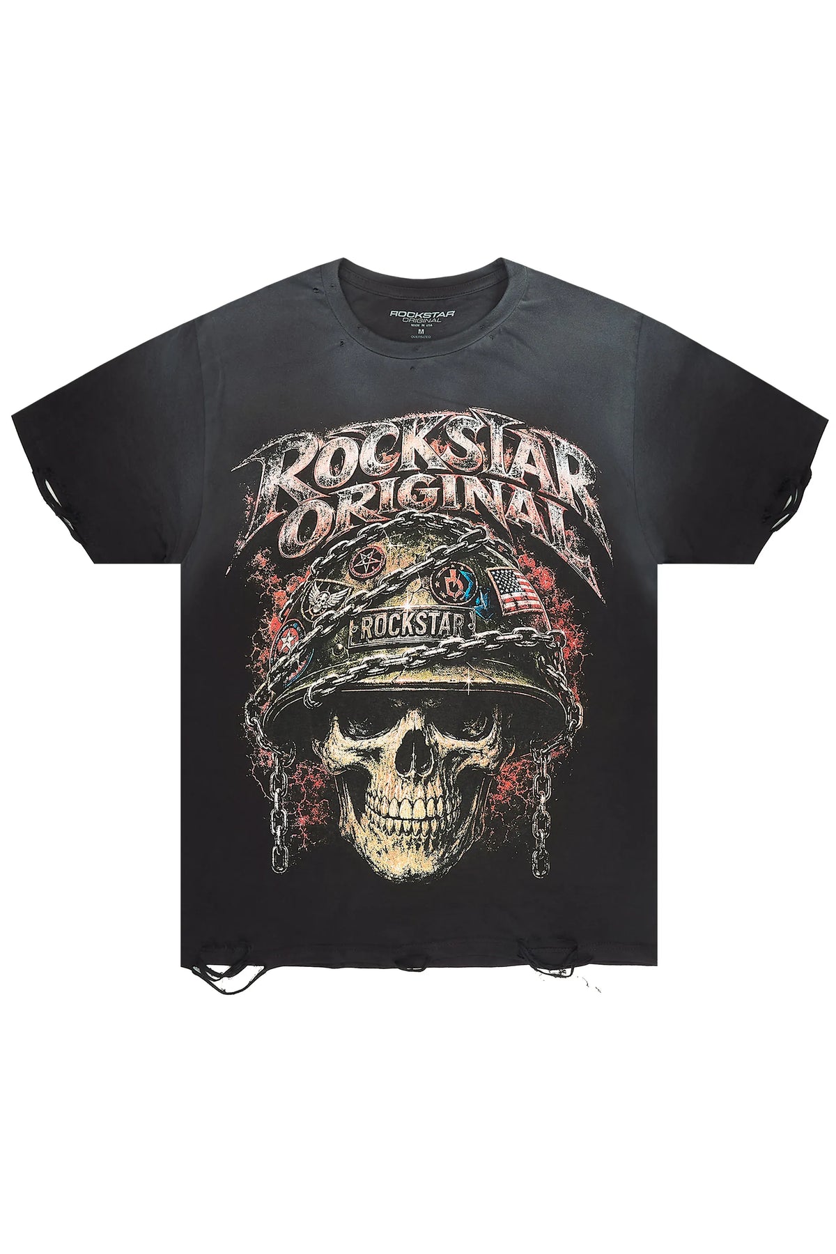 Kellax Black Oversized Graphic T-Shirt