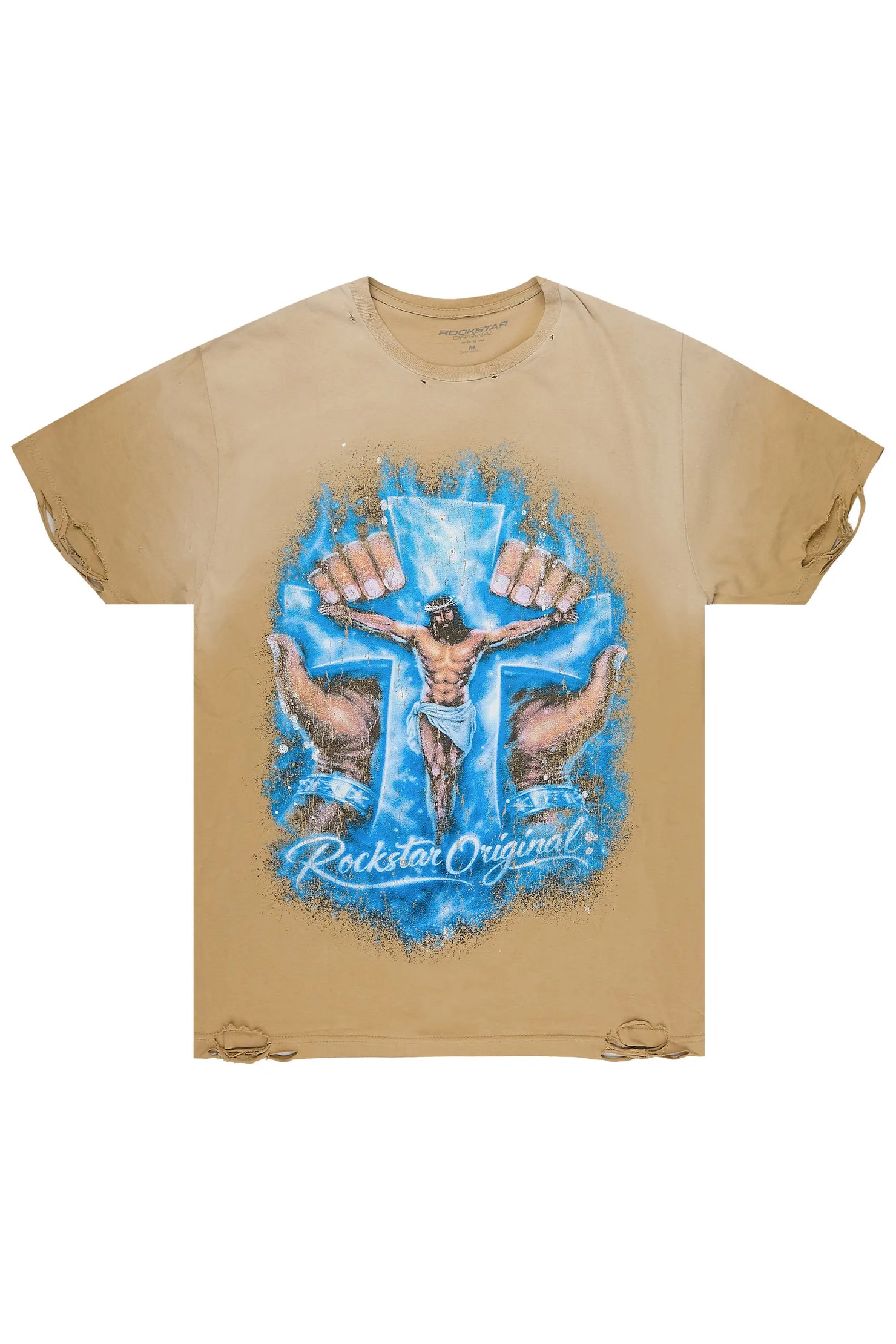 Cee Beige Oversized Graphic T-Shirt