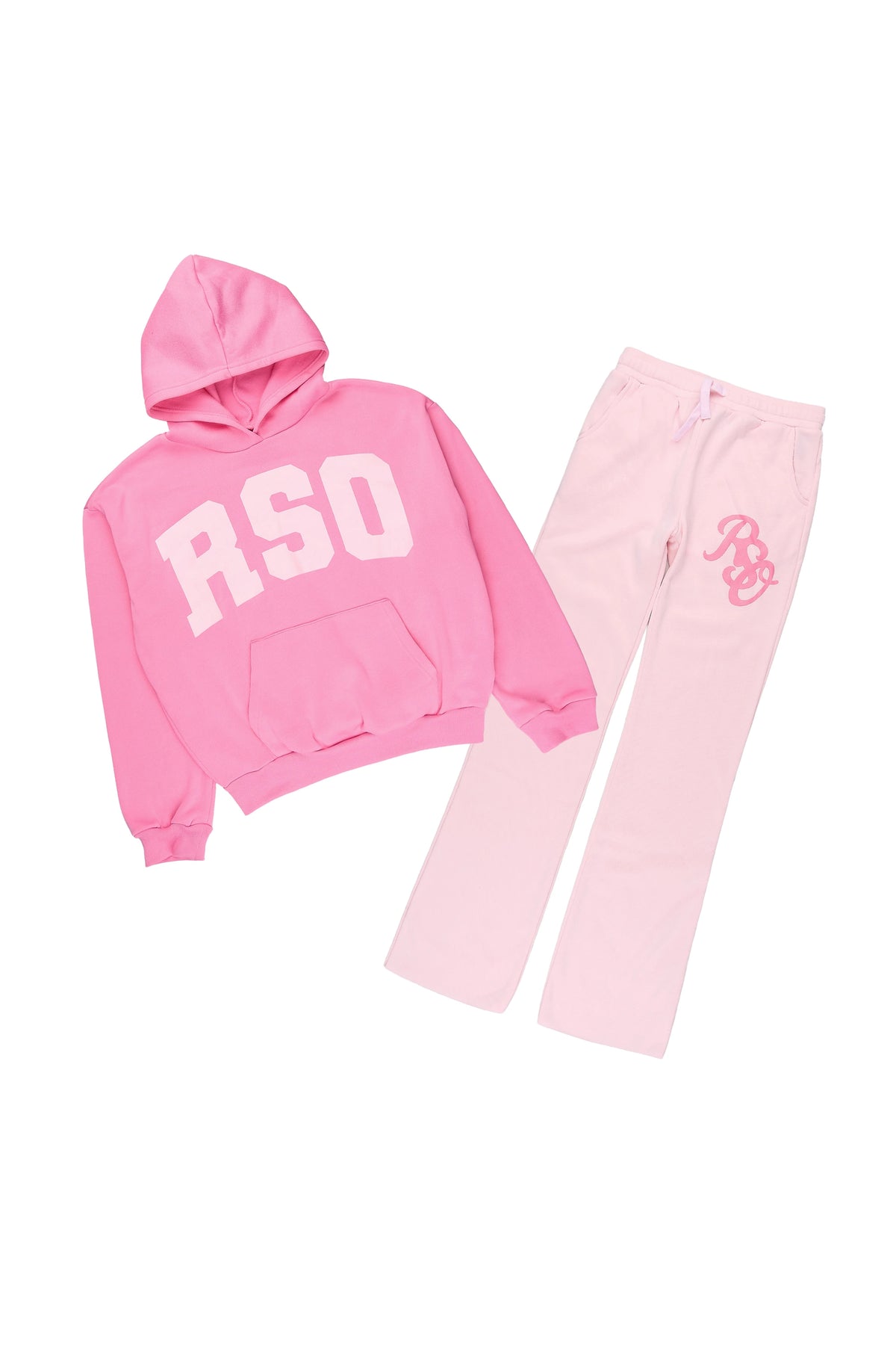 Girls Anvila Bubblegum/Light Pink Hoodie Track Set