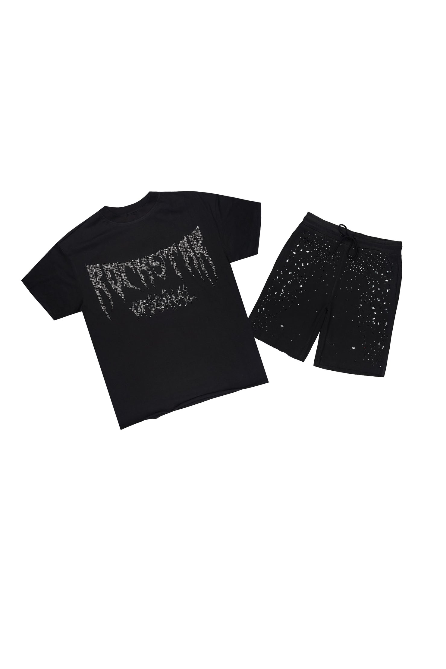 Boys Twinkle Black Rhinestone Short Set