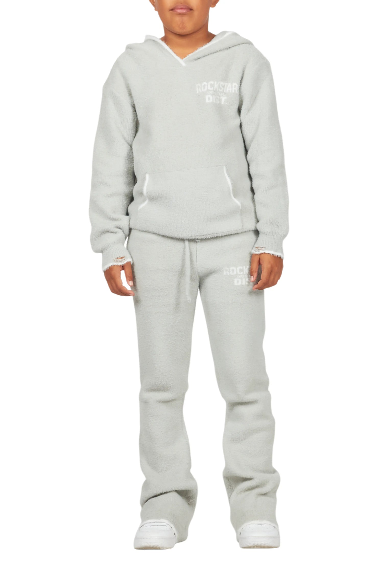 Boys Lake Mohair Grey Knit Track set