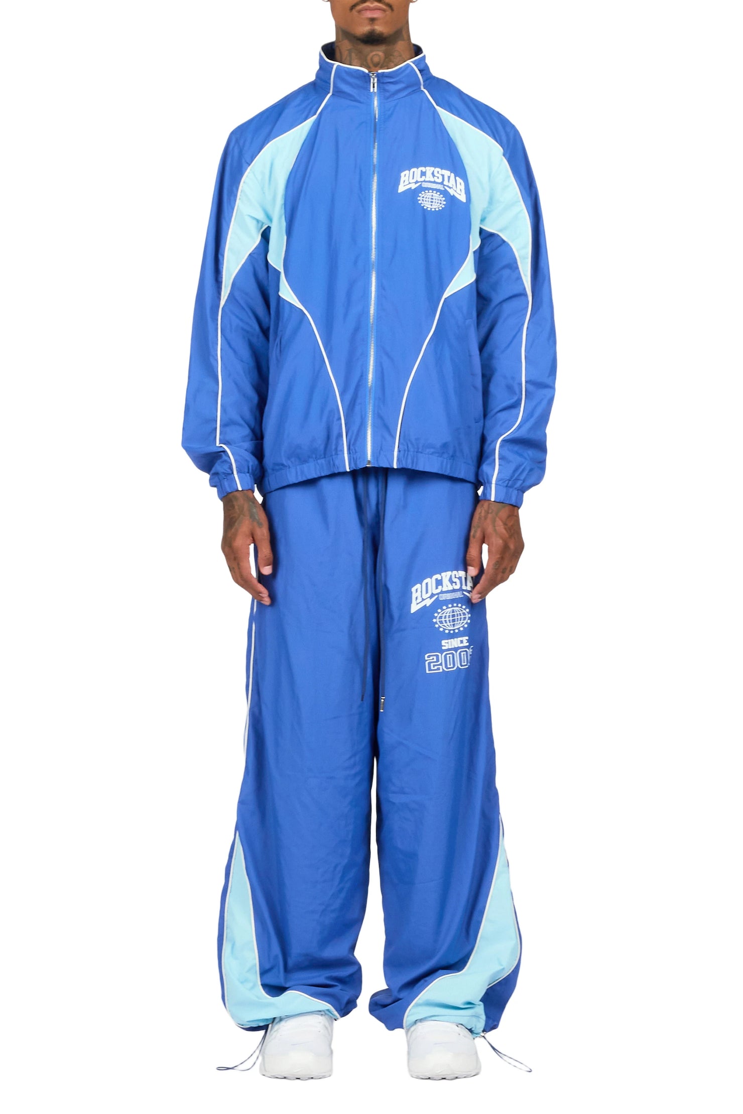 Ventoso Navy Windbreaker Baggy Fit Track Set