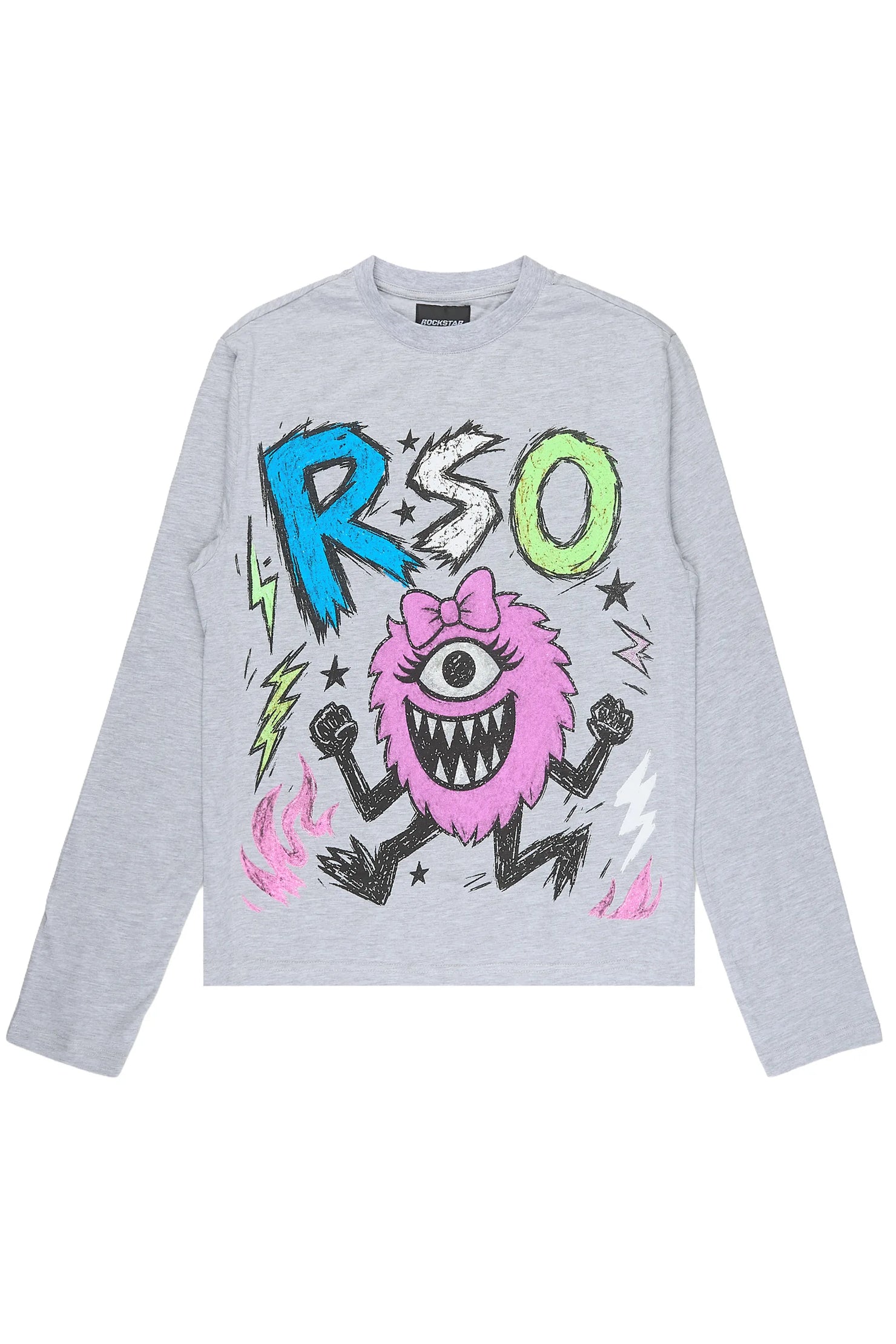 Girls Zesta Heather Grey Long Sleeve T-Shirt