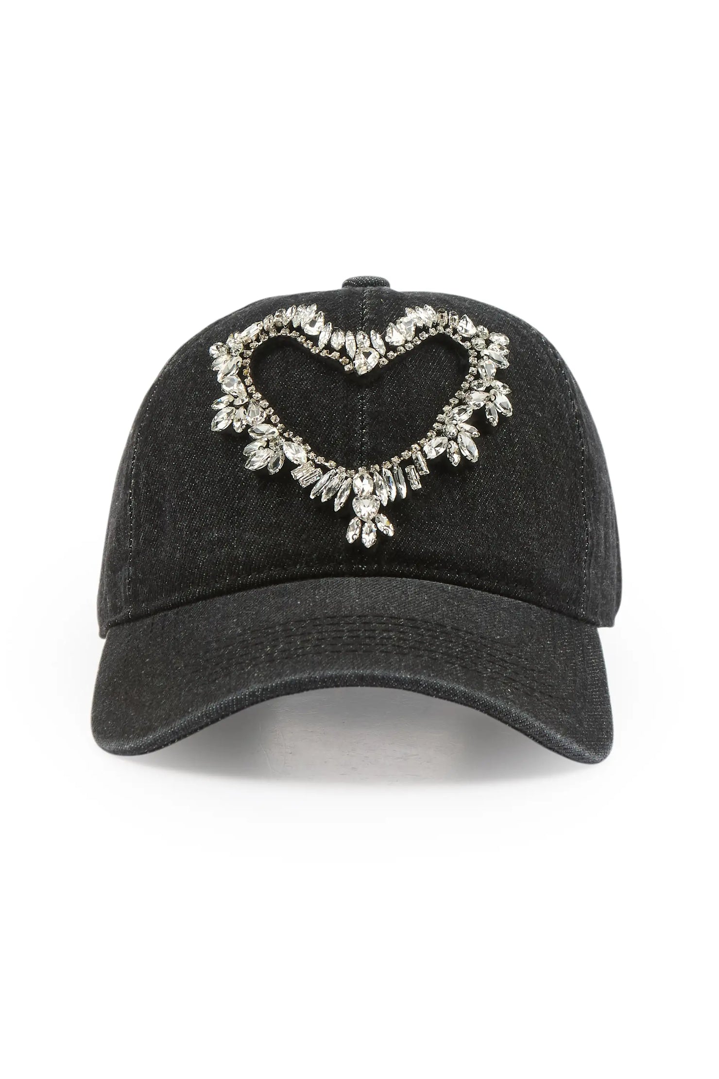 Camisha Black Rhinestone Trucker Hat