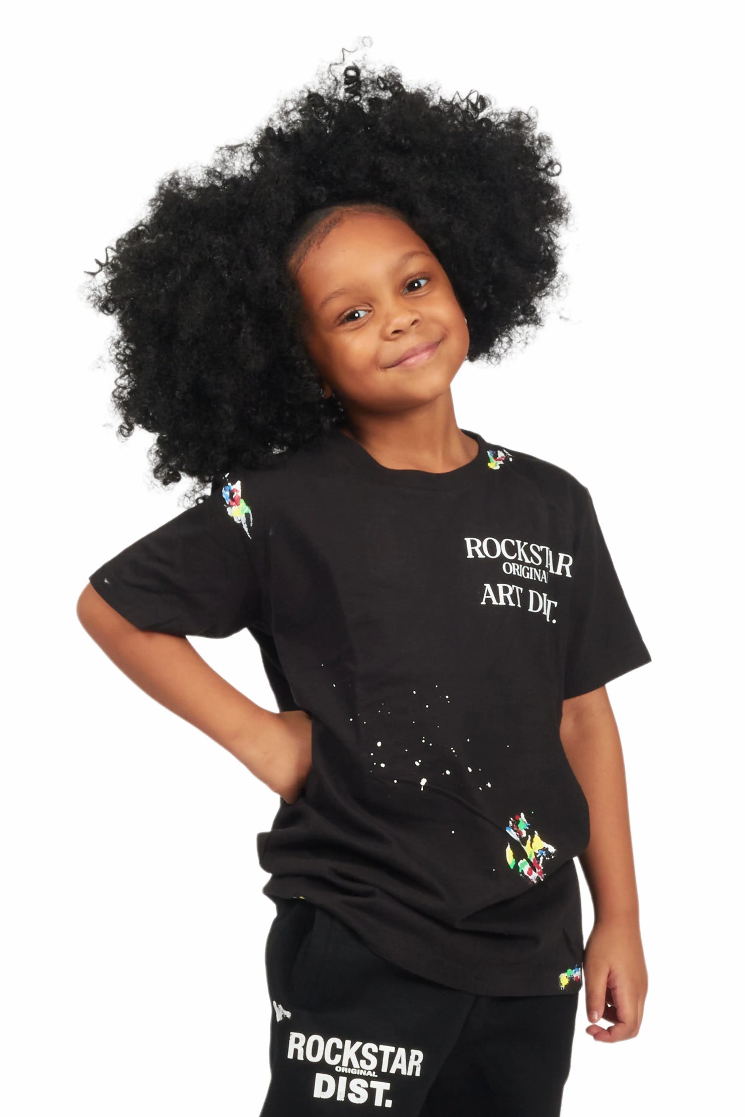 Girls Palmira Black Graphic T-Shirt