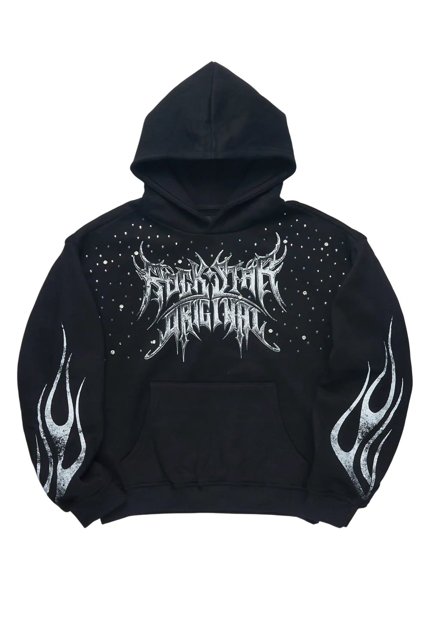 Nikisha Black Rhinestone Hoodie