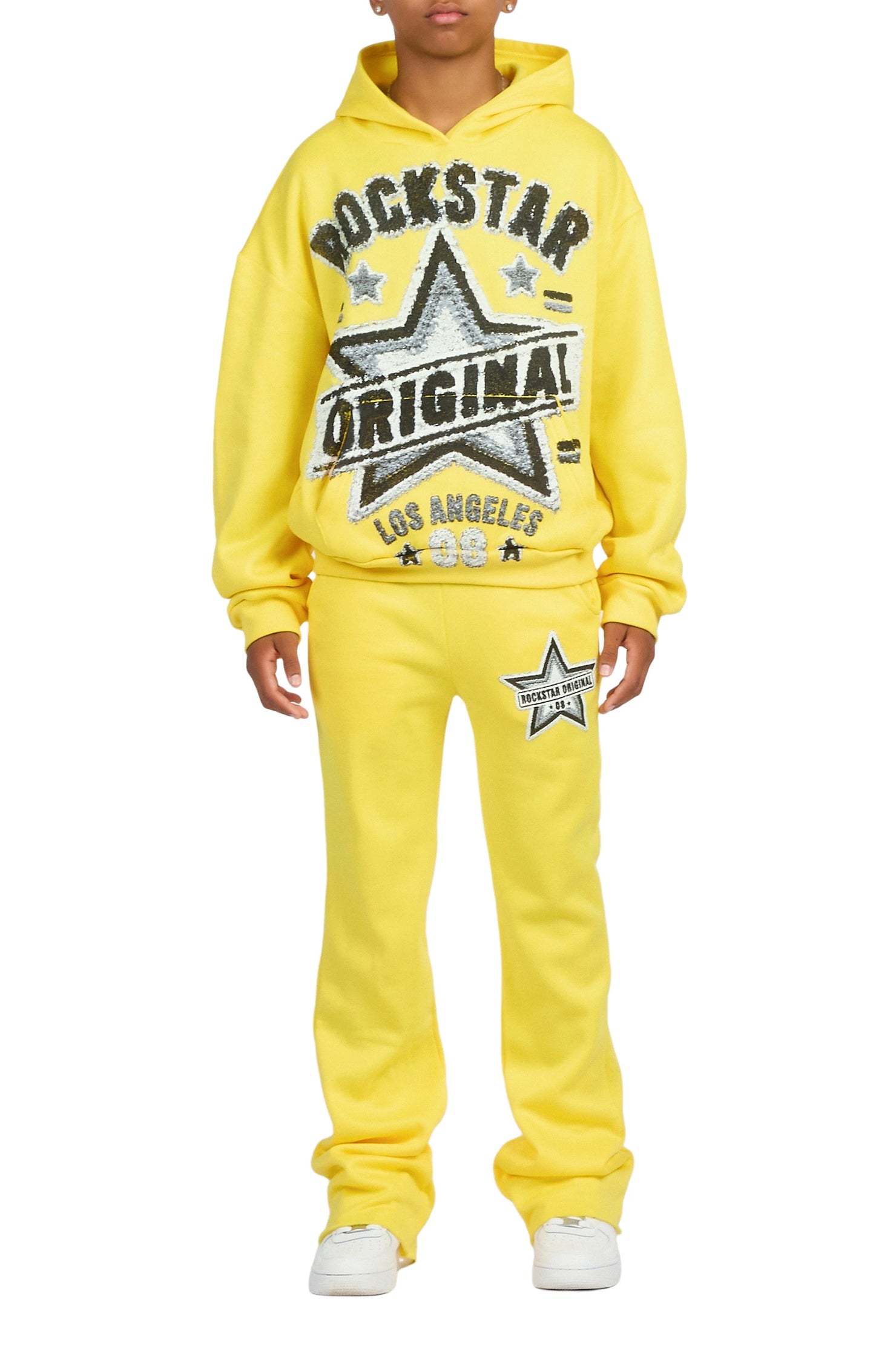 Boys Basilisk Yellow/Black Hoodie Track Set