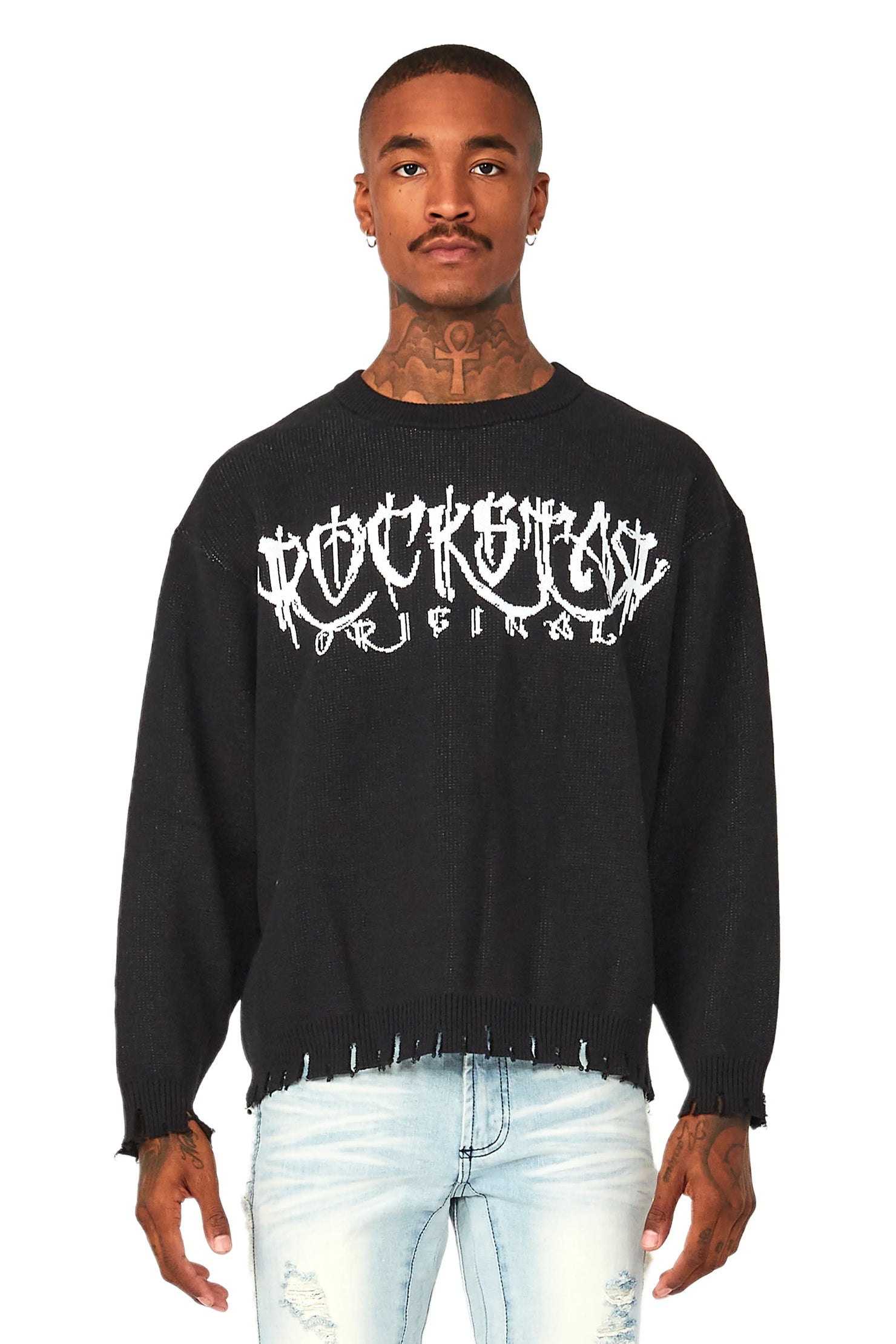 Kaleb Black Knit Sweater