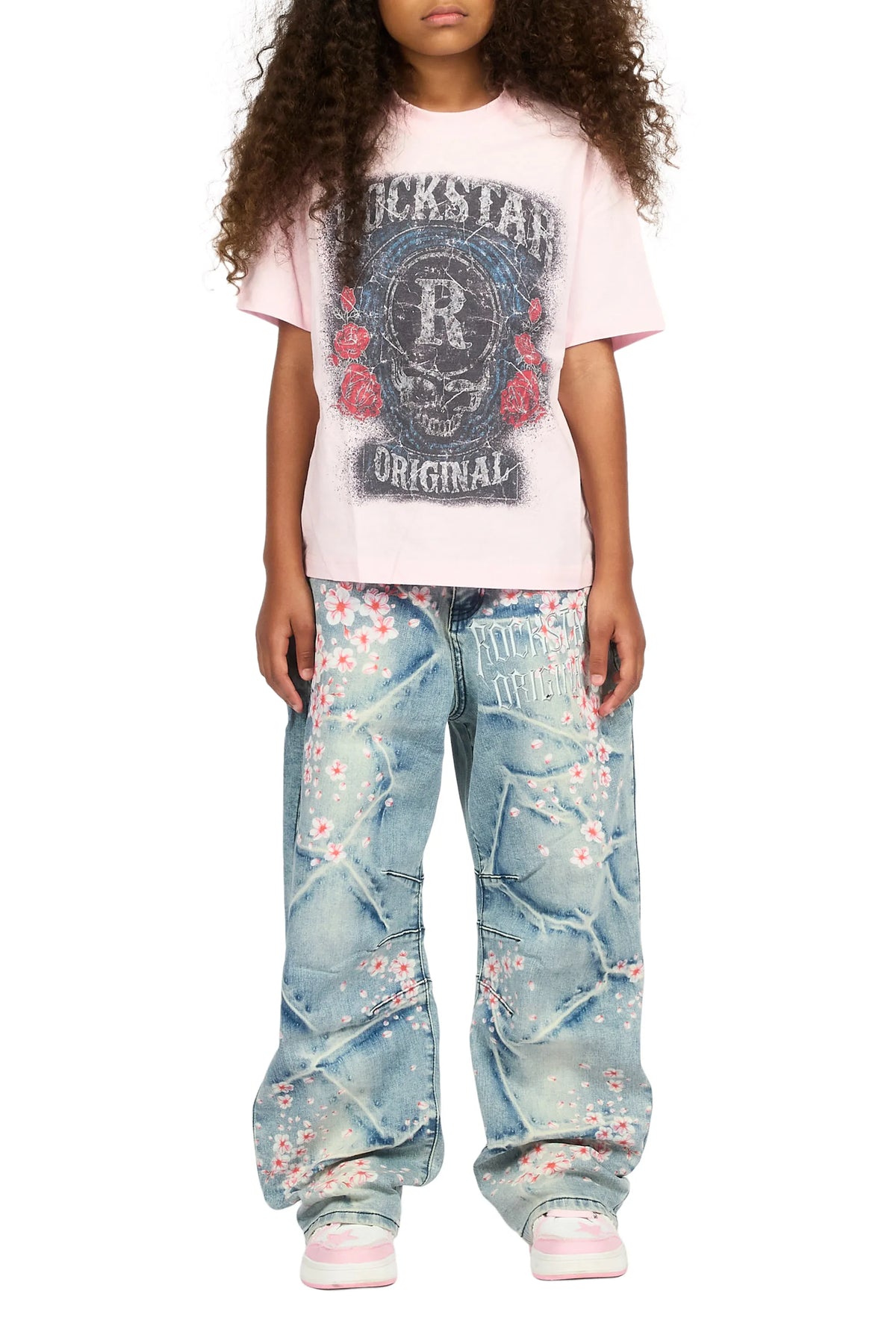 Girls Finna Blue Barrel Fit Jean