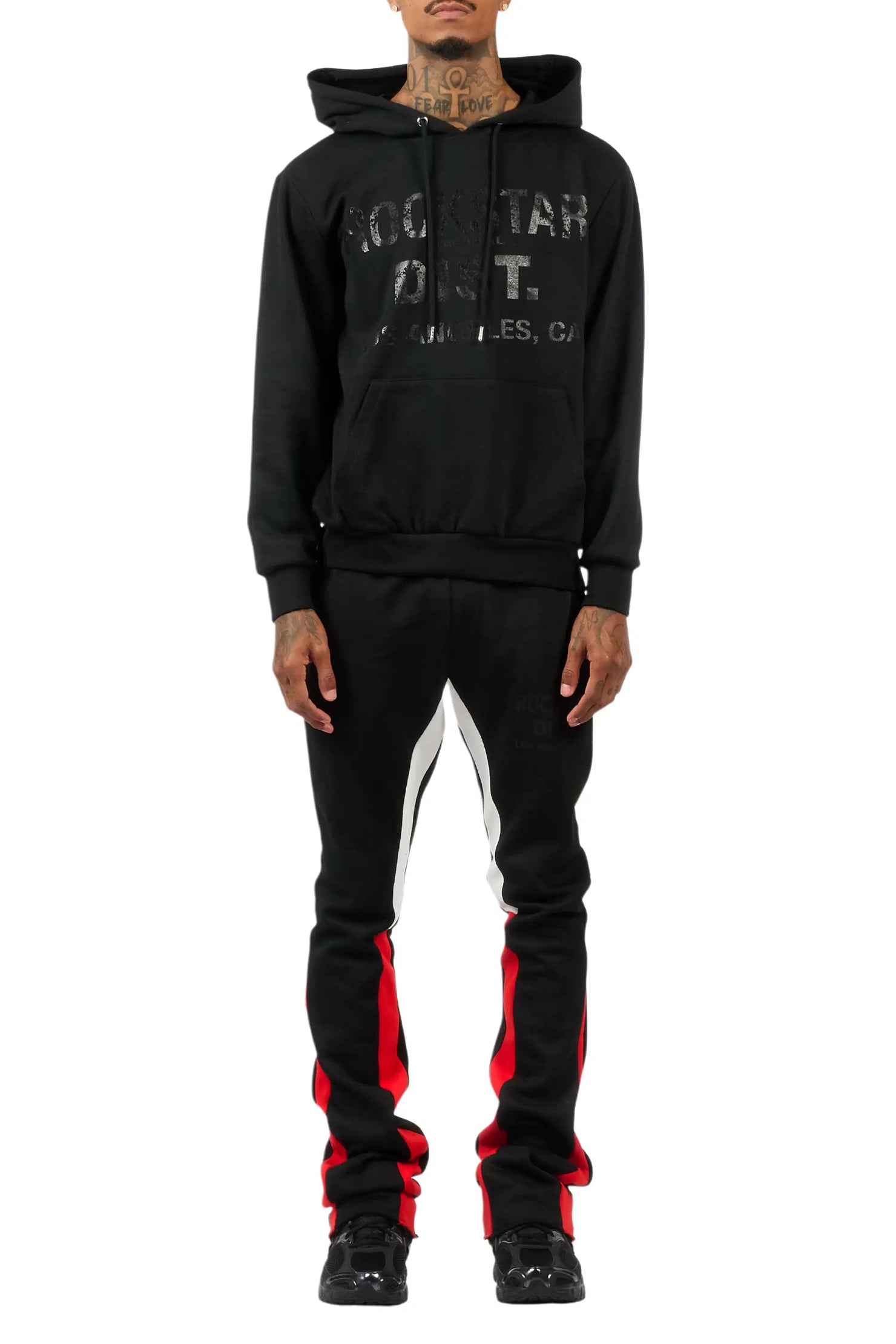 Lake Black/Black Hoodie/Stacked Flare Track Set