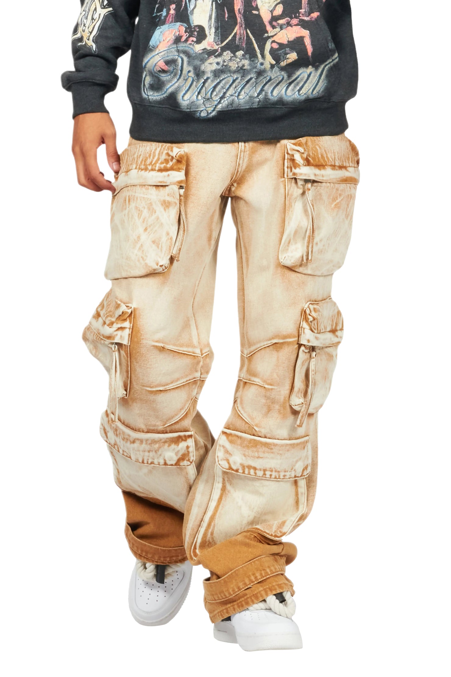 Lenz Beige Baggy Fit Jean